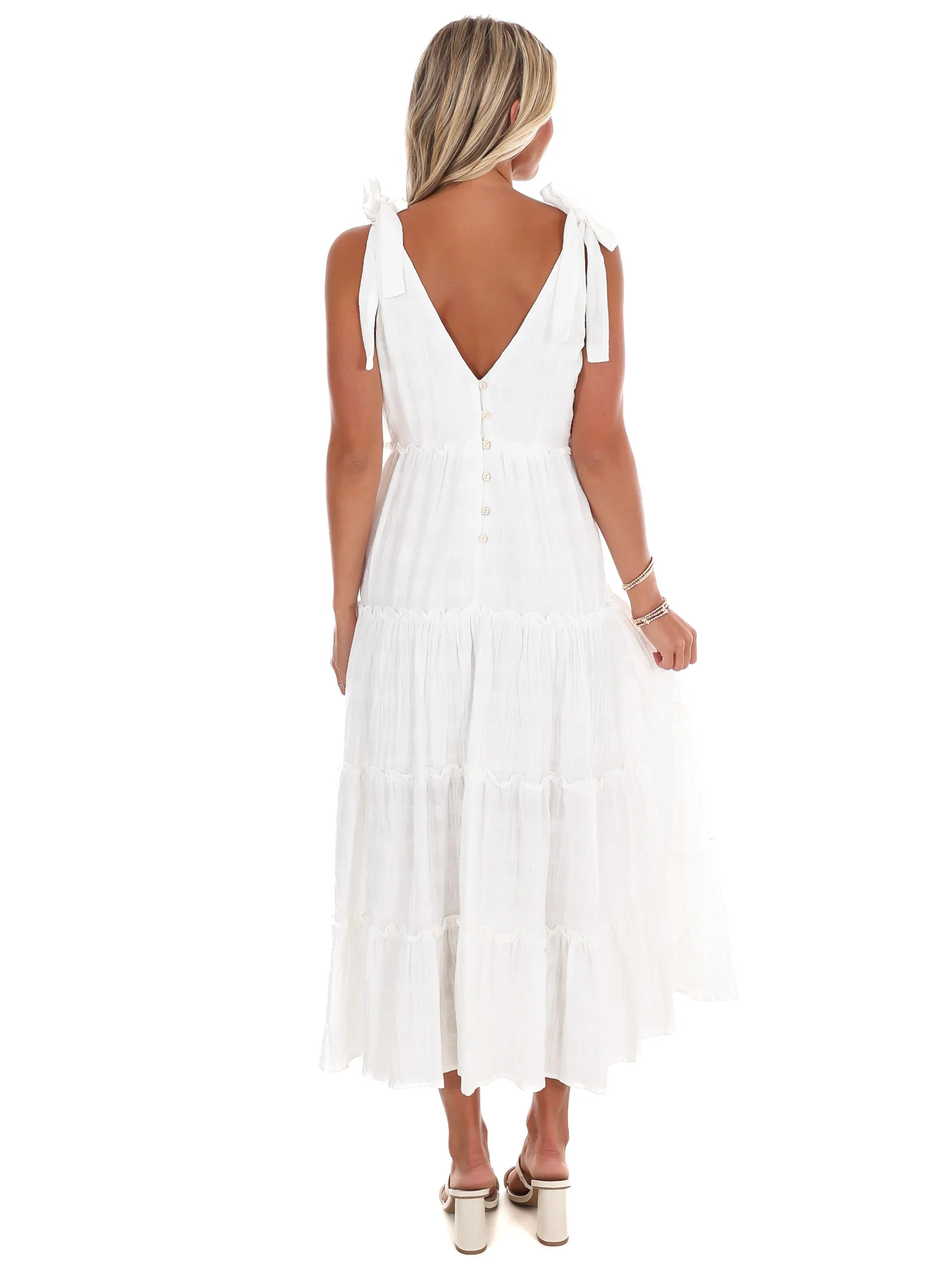 Made You Look Ruffle Midi Dress - Image 6