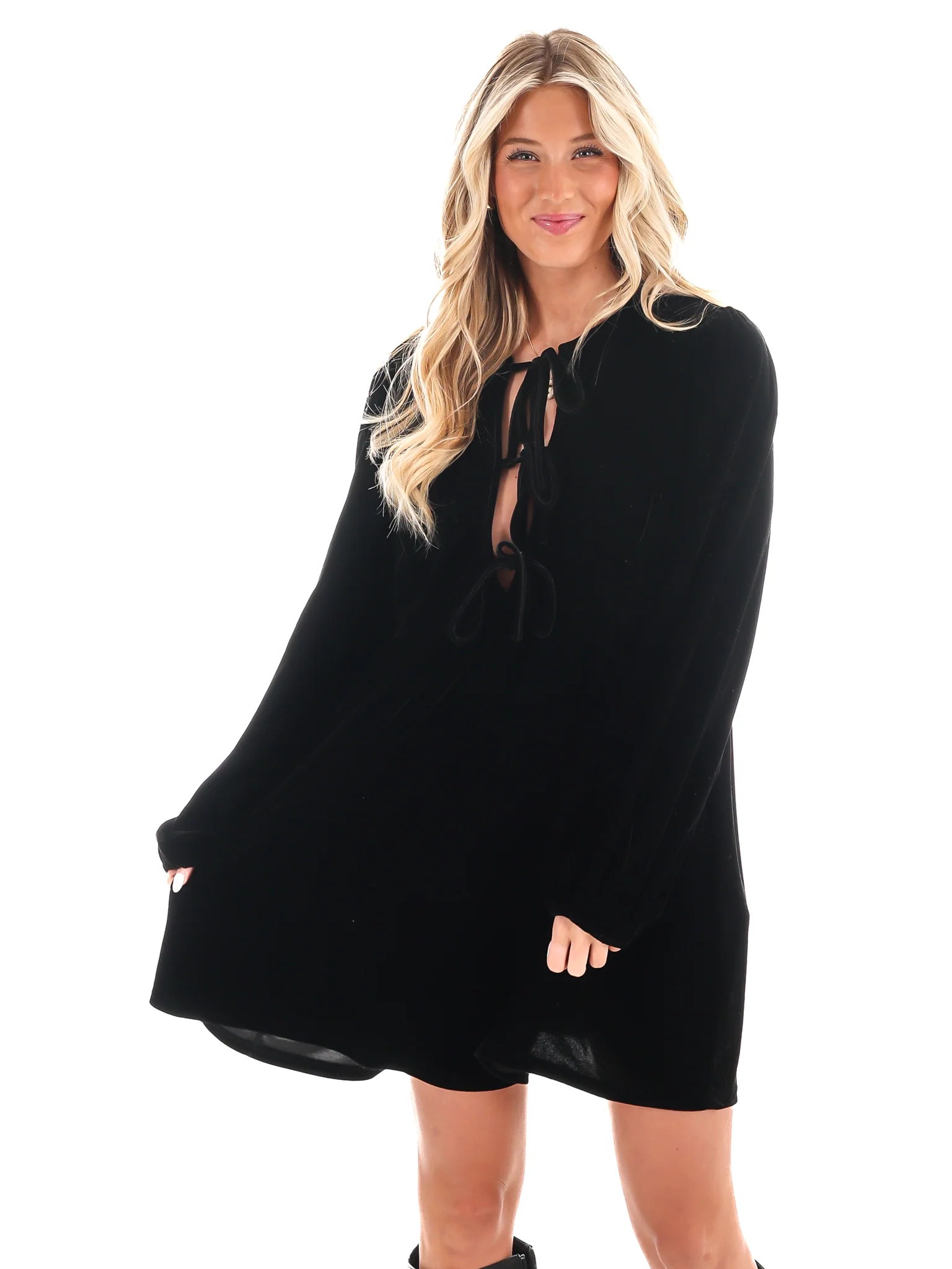 Magic Hour Velvet Mini Dress - Image 3