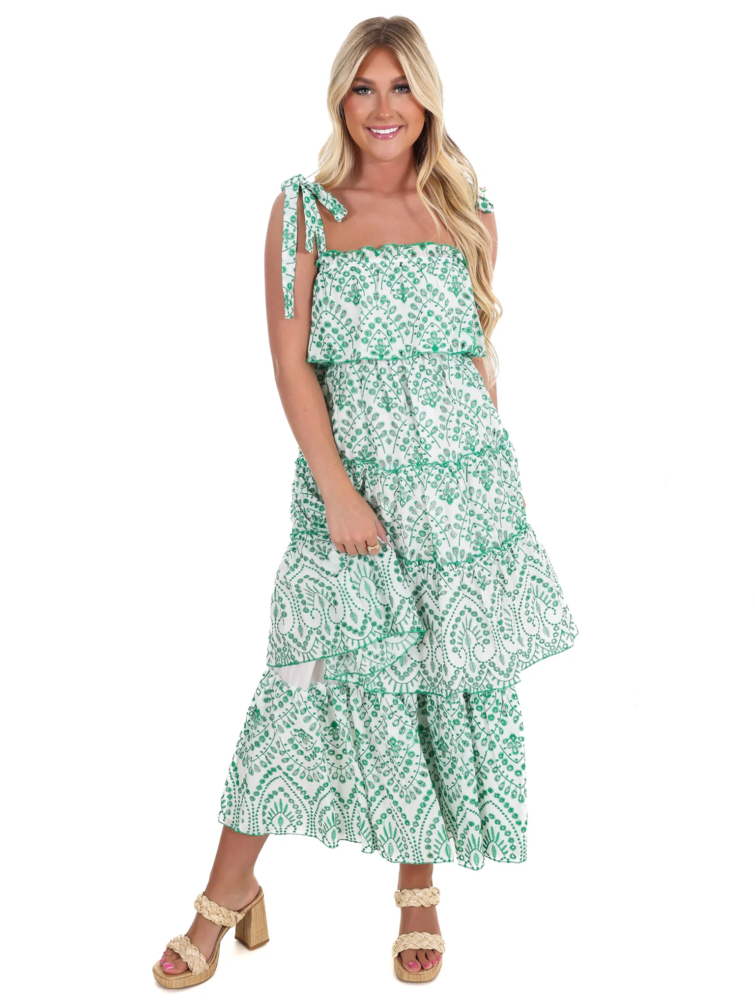 Make A Comeback Tiered Midi Dress - Image 11