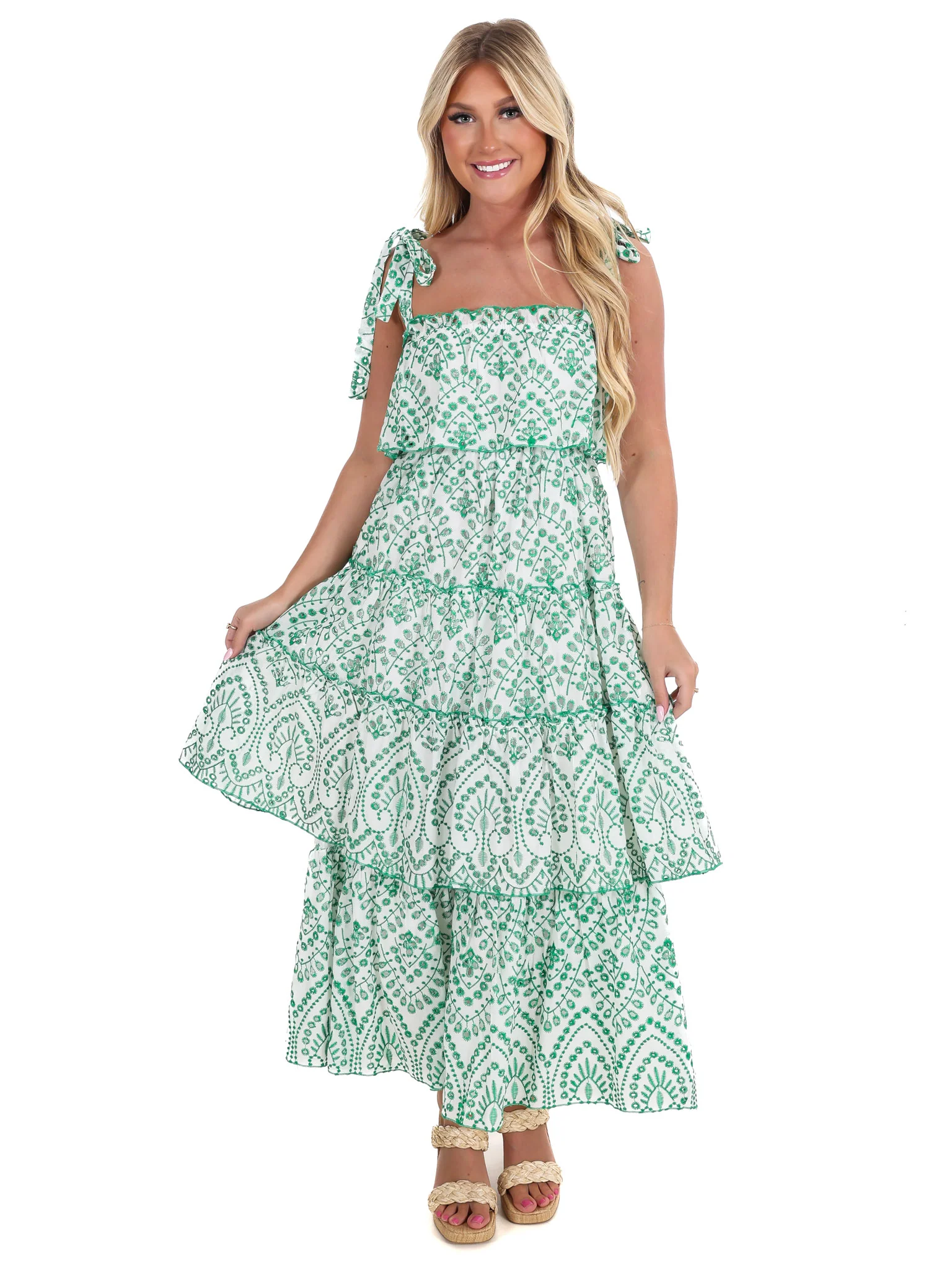 Make A Comeback Tiered Midi Dress - Image 7