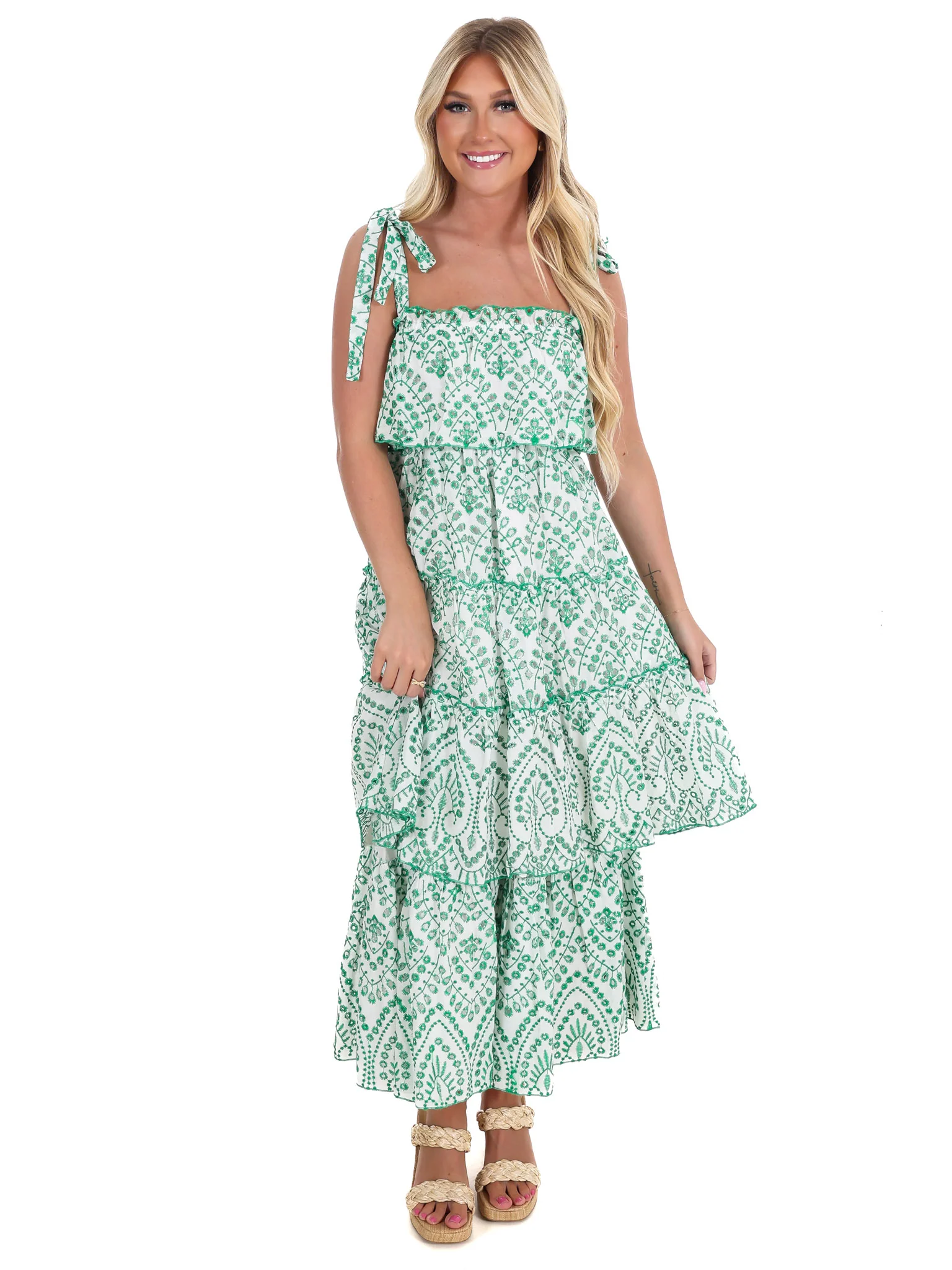 Make A Comeback Tiered Midi Dress - Image 8