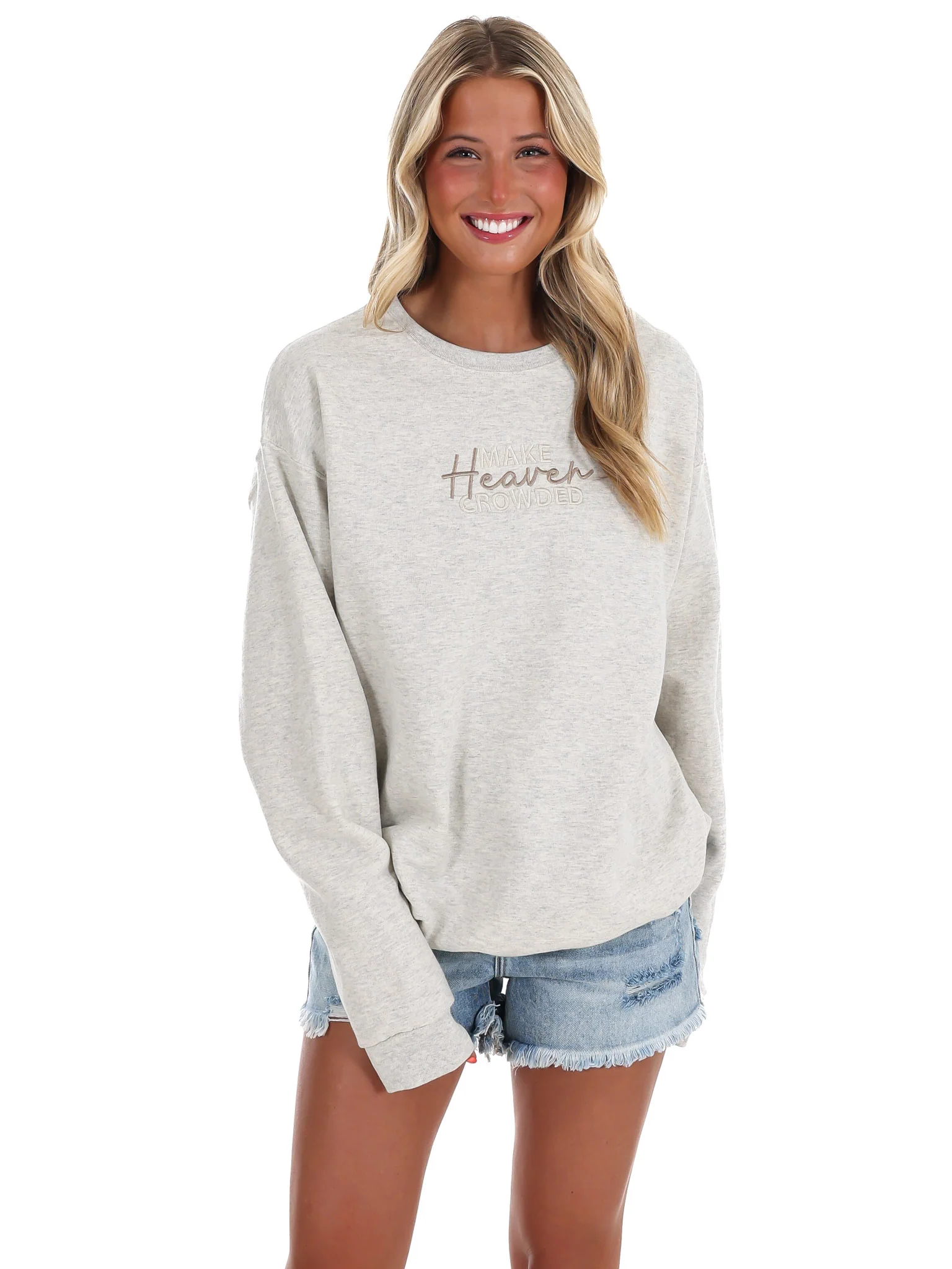 Make Heaven Crowded Embroidered Sweatshirt - Image 3