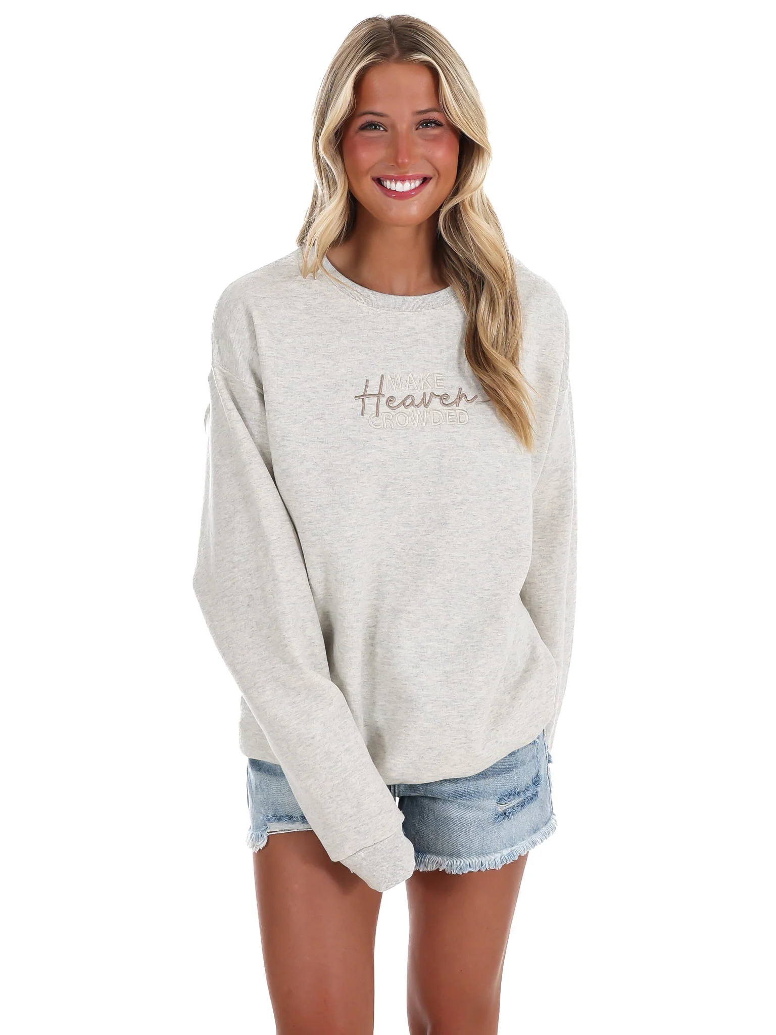 Make Heaven Crowded Embroidered Sweatshirt - Image 5