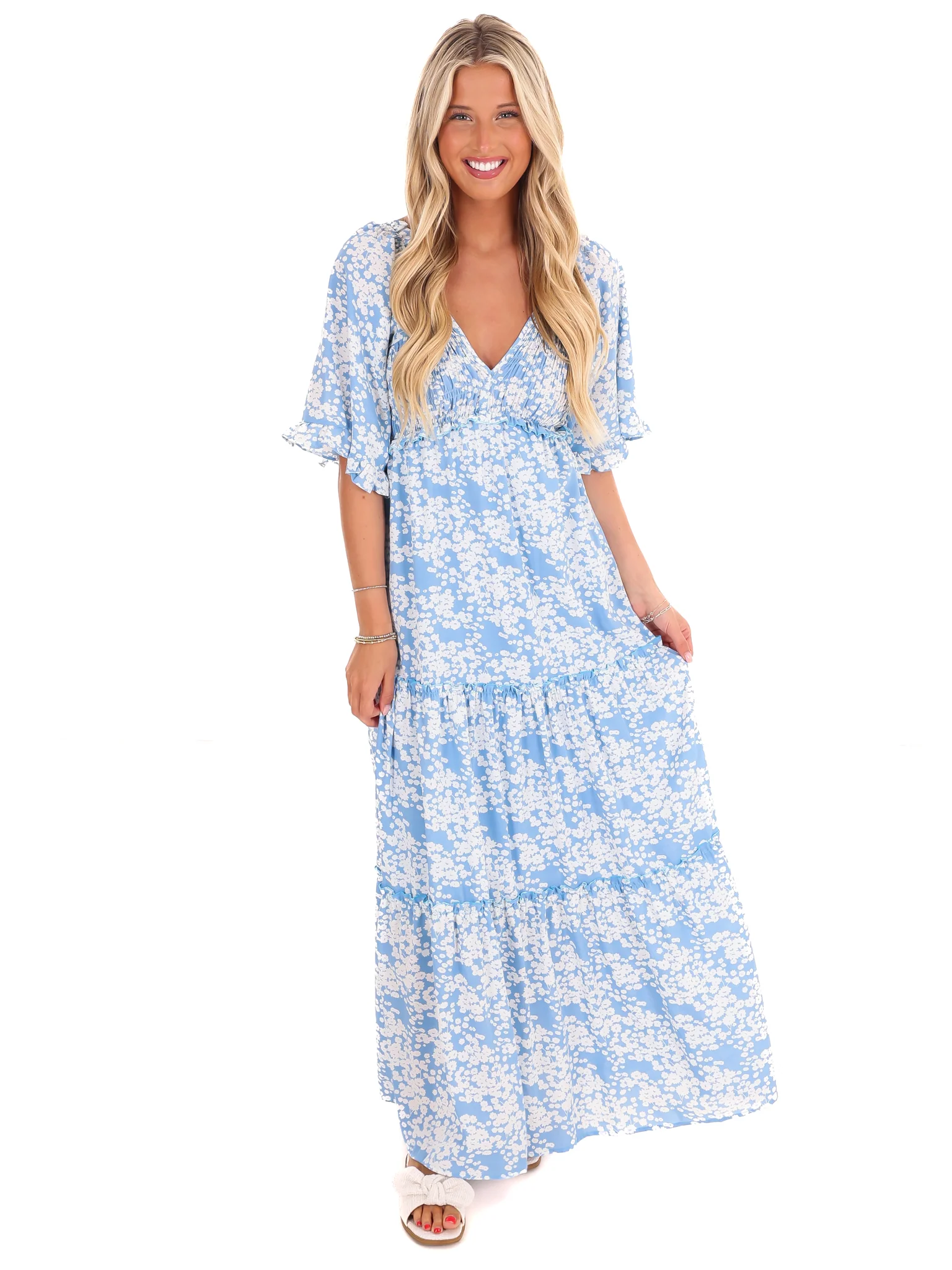 Make Me Smile V-Neck Maxi Dress - Image 3