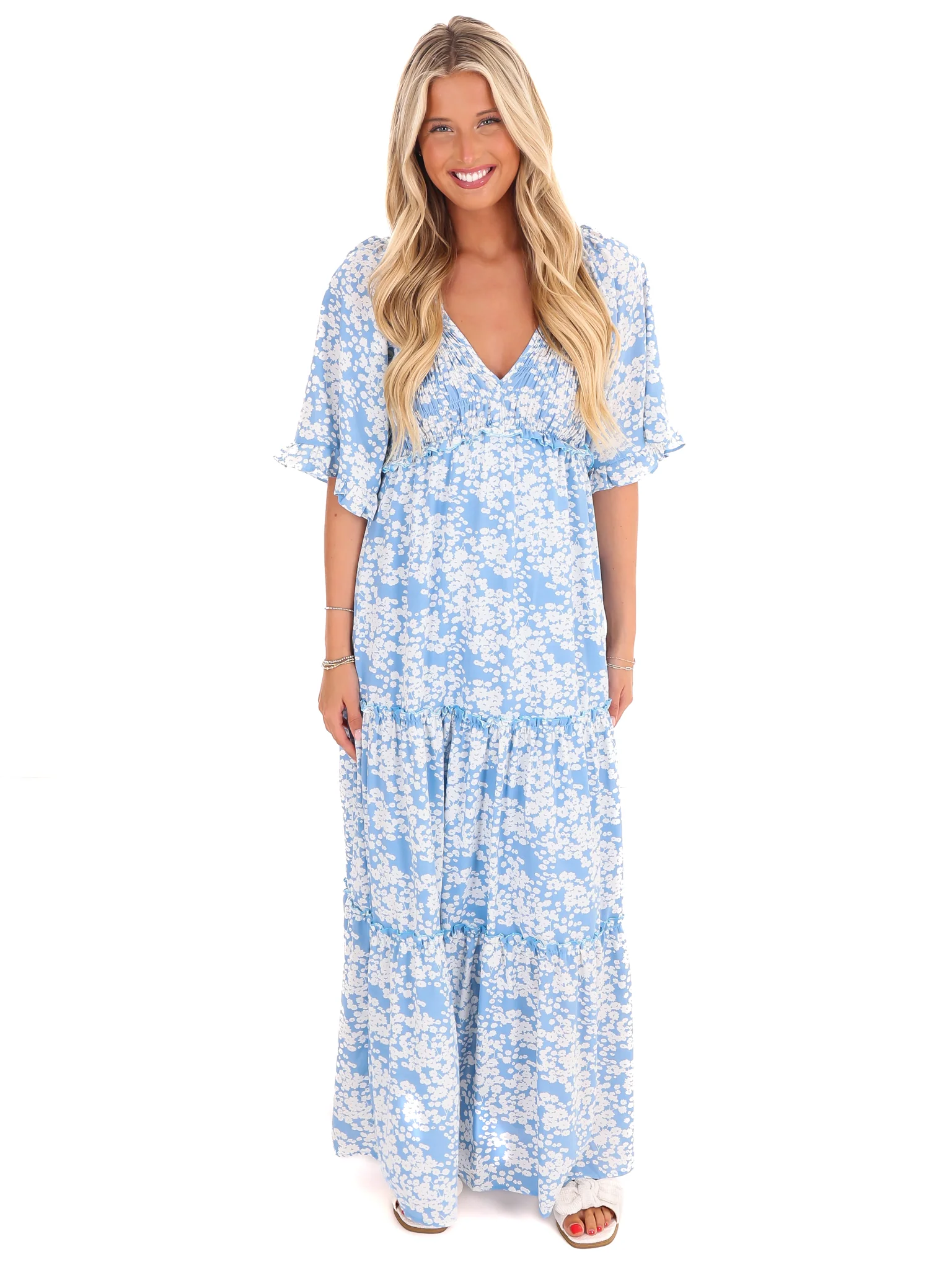 Make Me Smile V-Neck Maxi Dress - Image 4