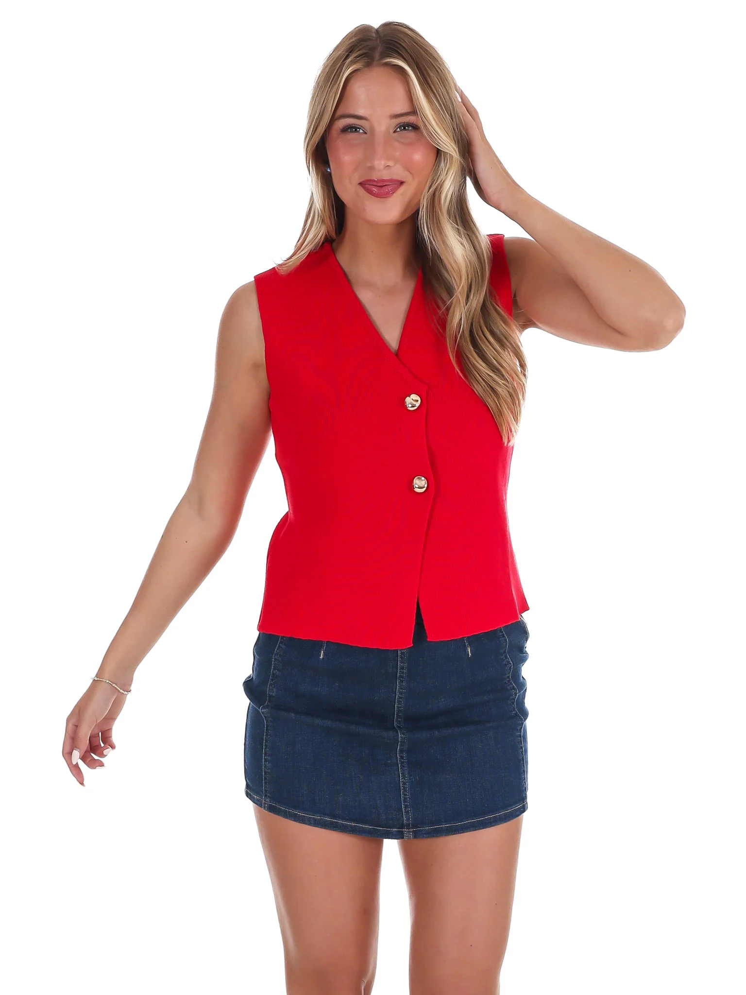 Make the Call Knit Sweater Vest - Image 10