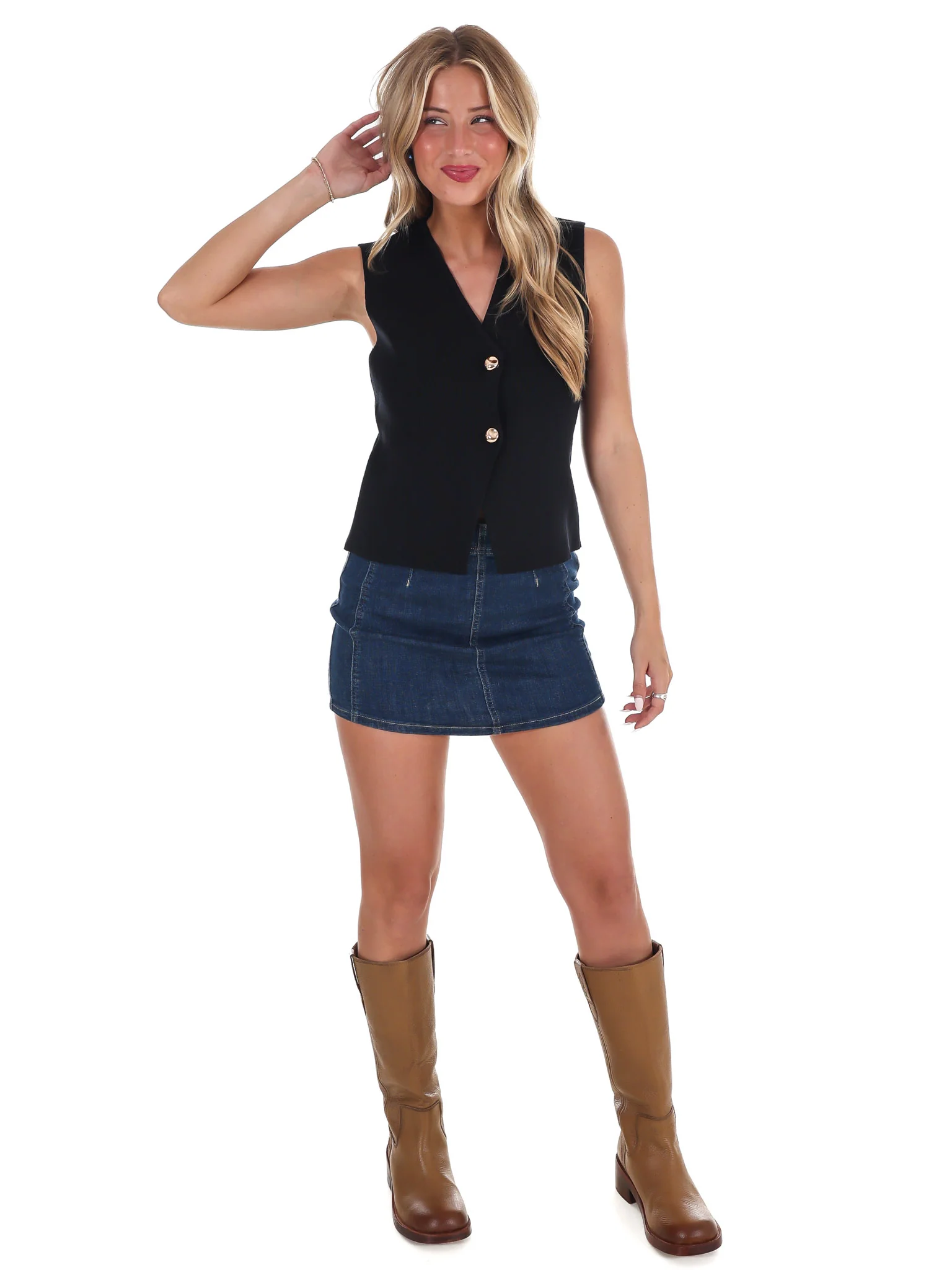 Make the Call Knit Sweater Vest - Image 4