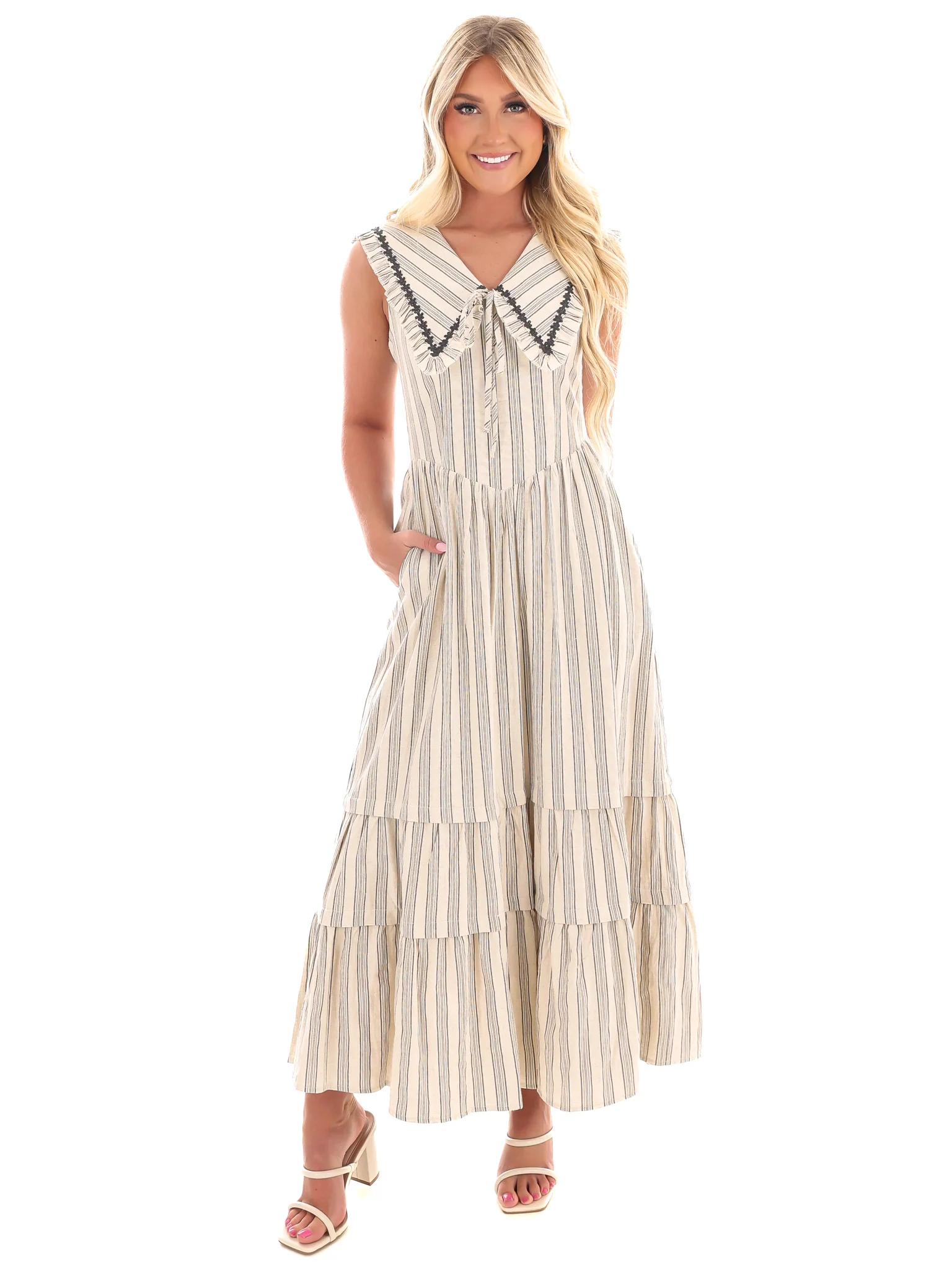 Make Your Own Path Striped Maxi Dress - Image 5