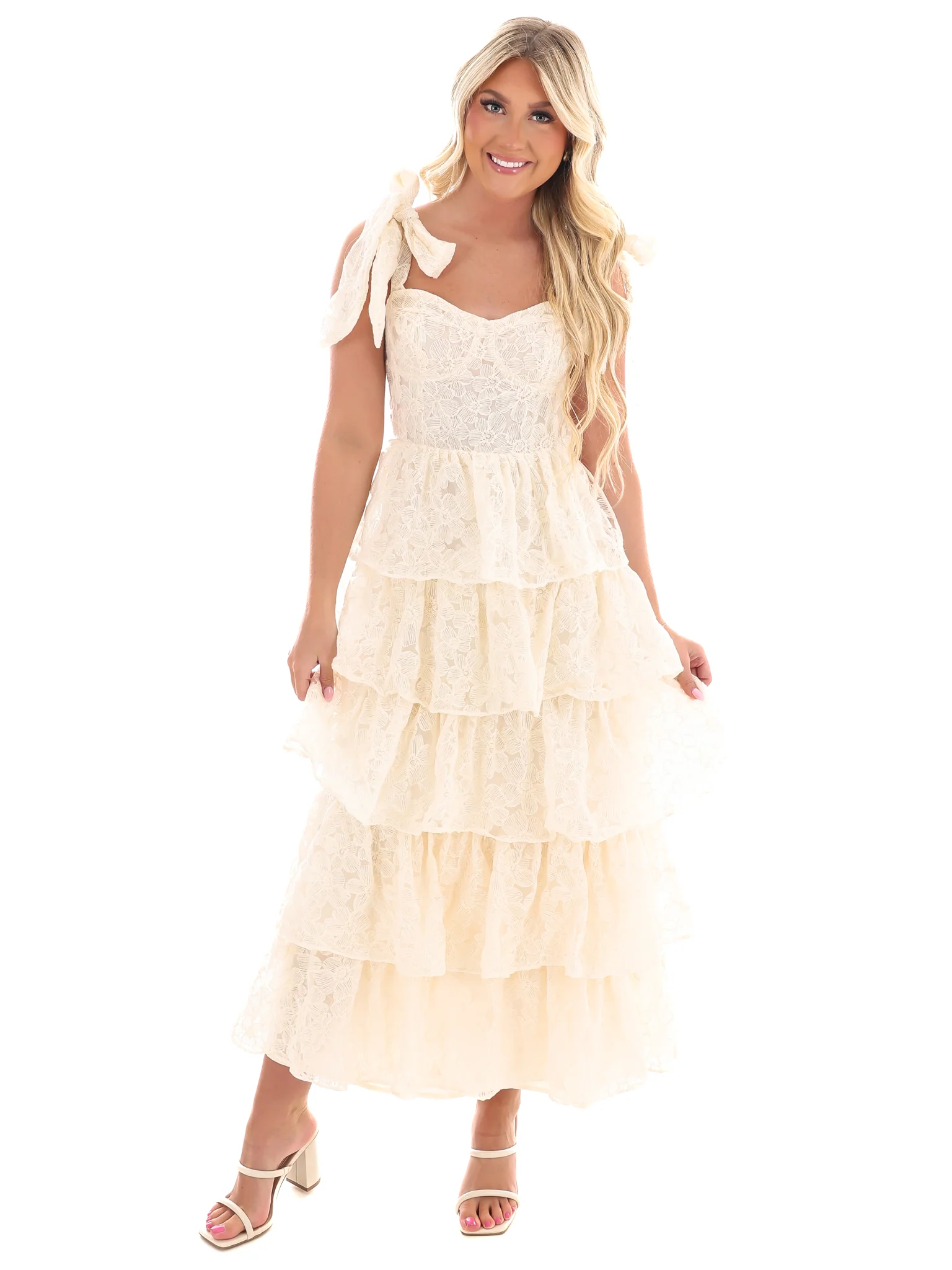 Making Promises Tiered Midi Dress - Image 3