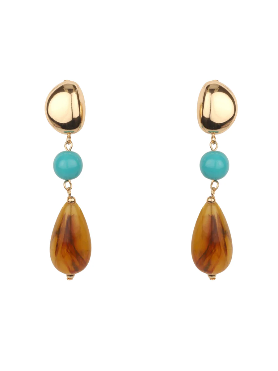 Marble Bead Post Earring - Image 2
