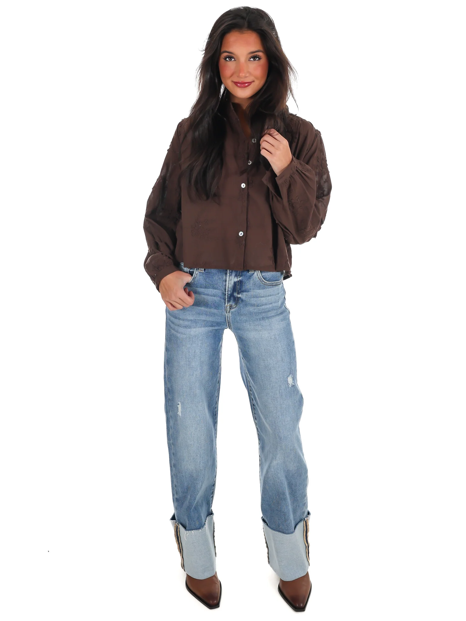 Meadow Bloom Floral Button Top - Image 4