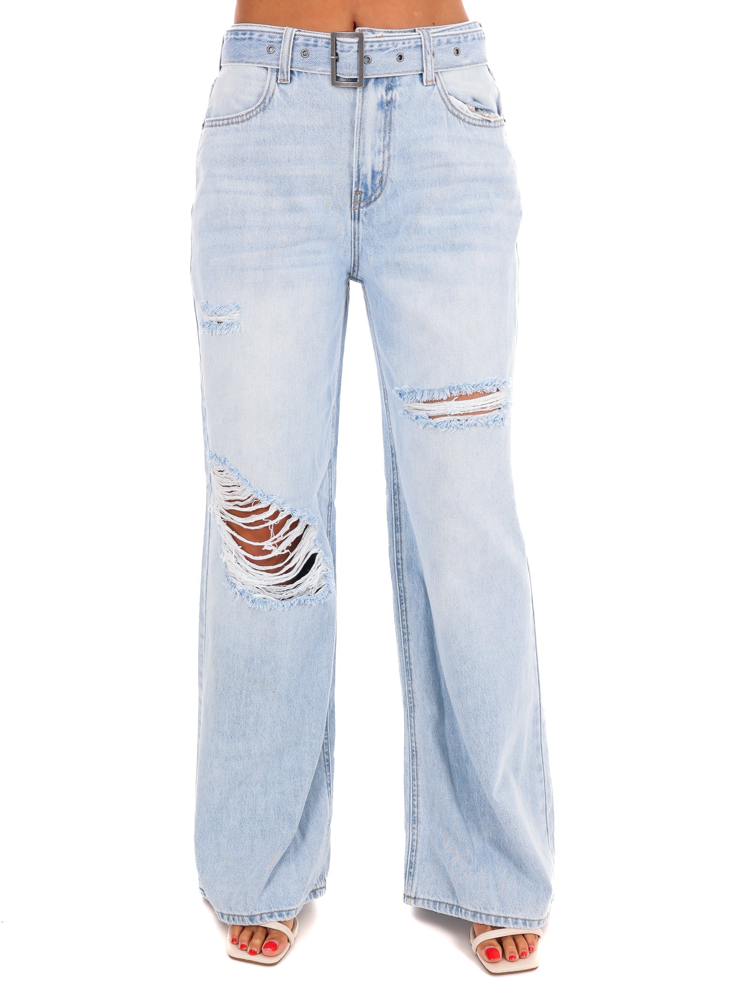 Means A Lot High Rise Wide Leg Jeans - Image 3