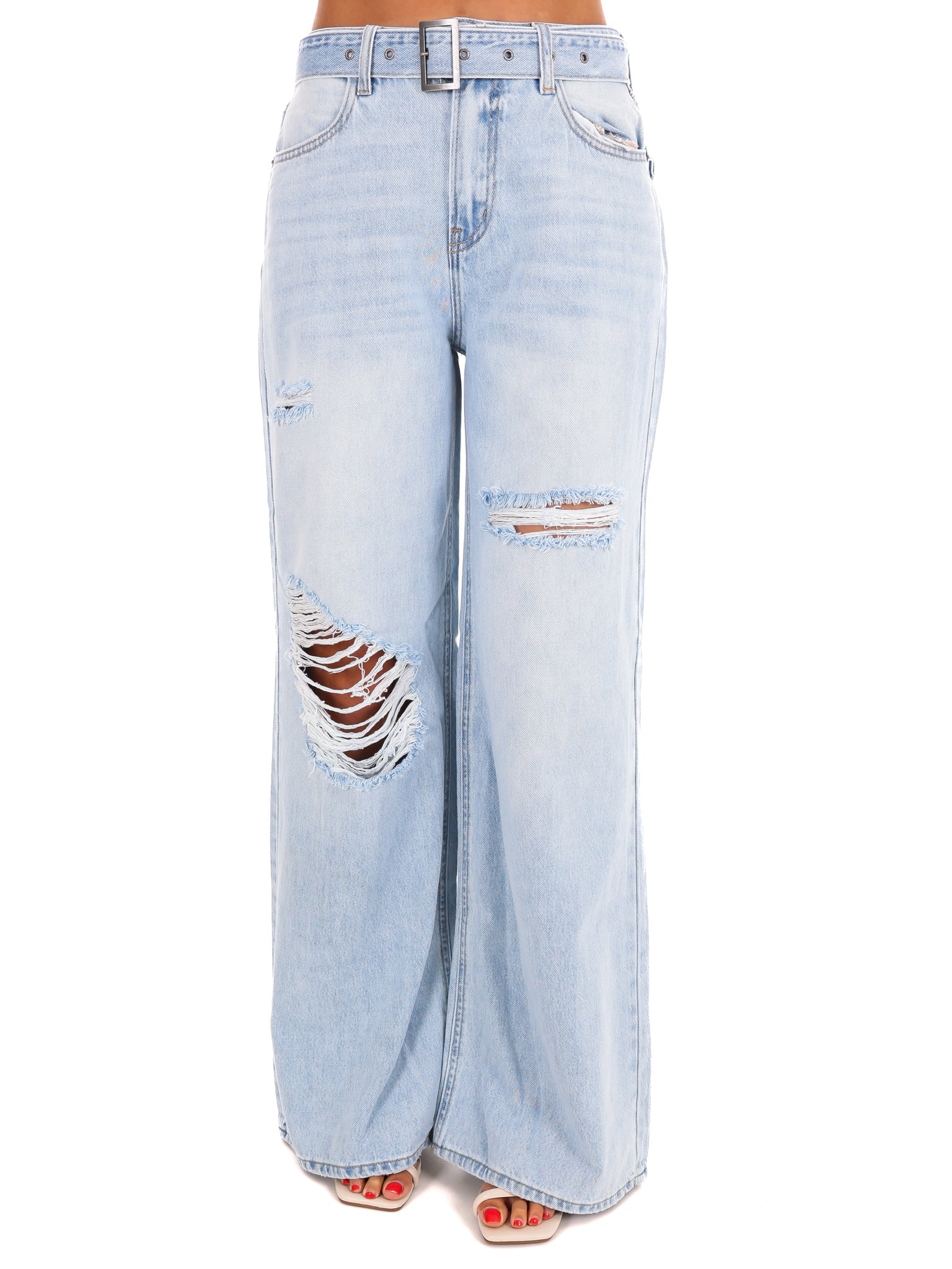 Means A Lot High Rise Wide Leg Jeans - Image 4