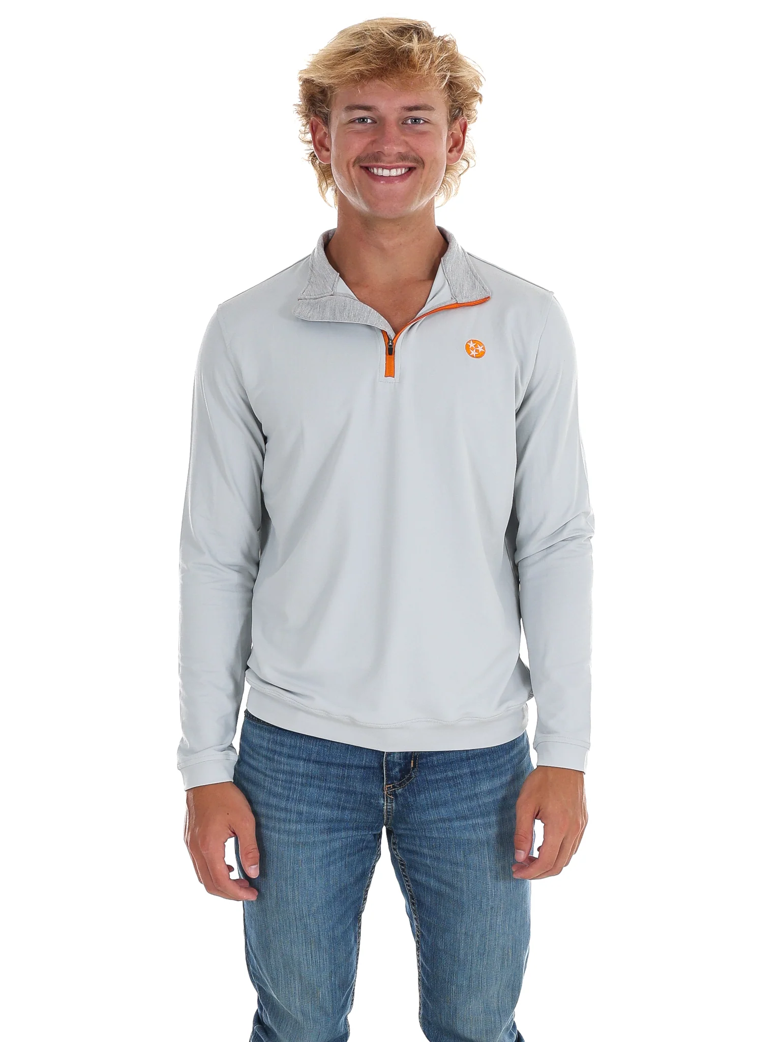 Men's Grey 1/4 Zip Pullover - Image 3