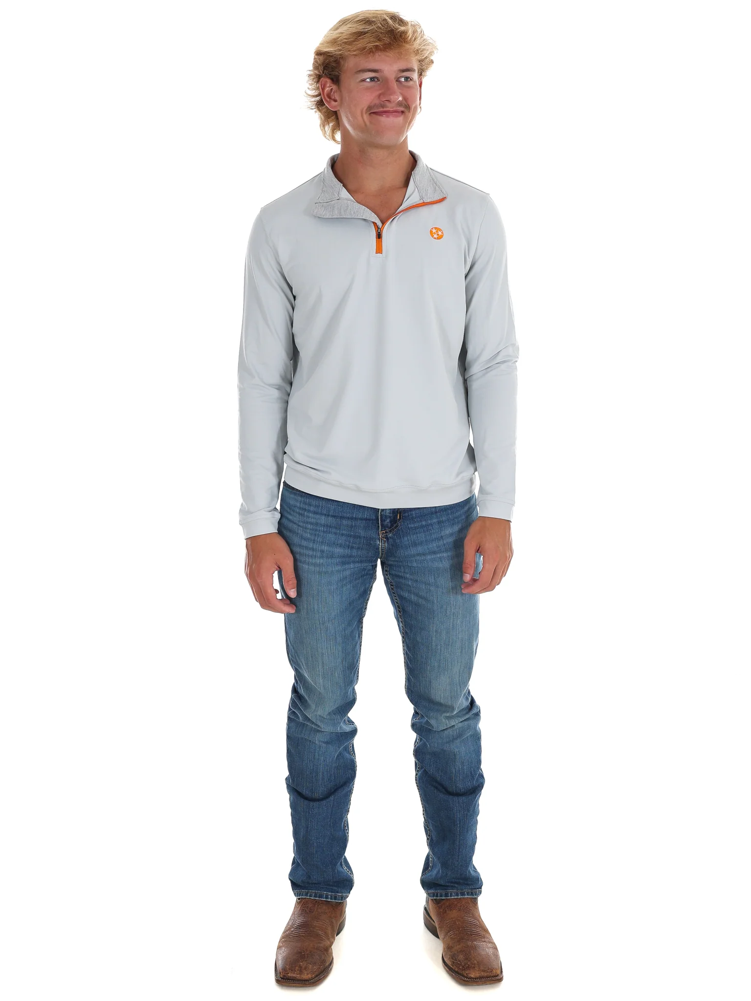 Men's Grey 1/4 Zip Pullover - Image 4