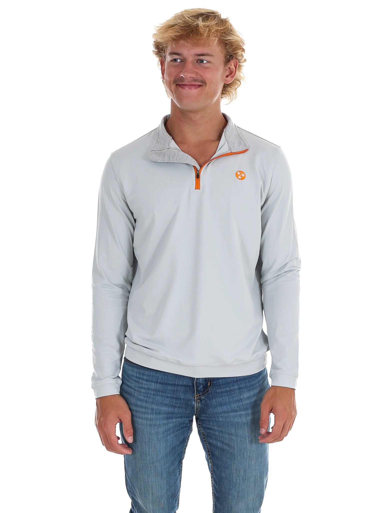 Men's Grey 1/4 Zip Pullover - Image 5