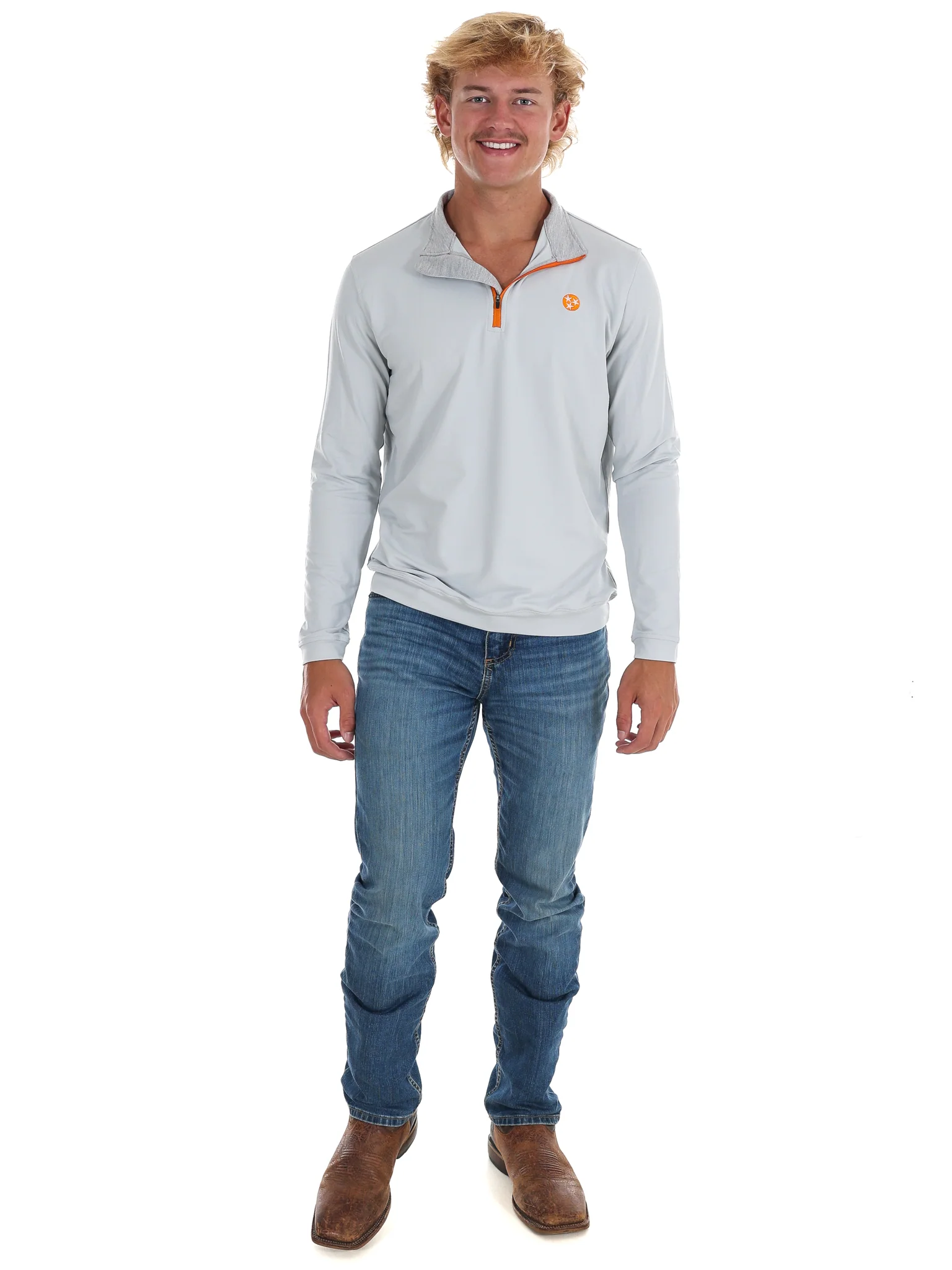 Men's Grey 1/4 Zip Pullover - Image 6