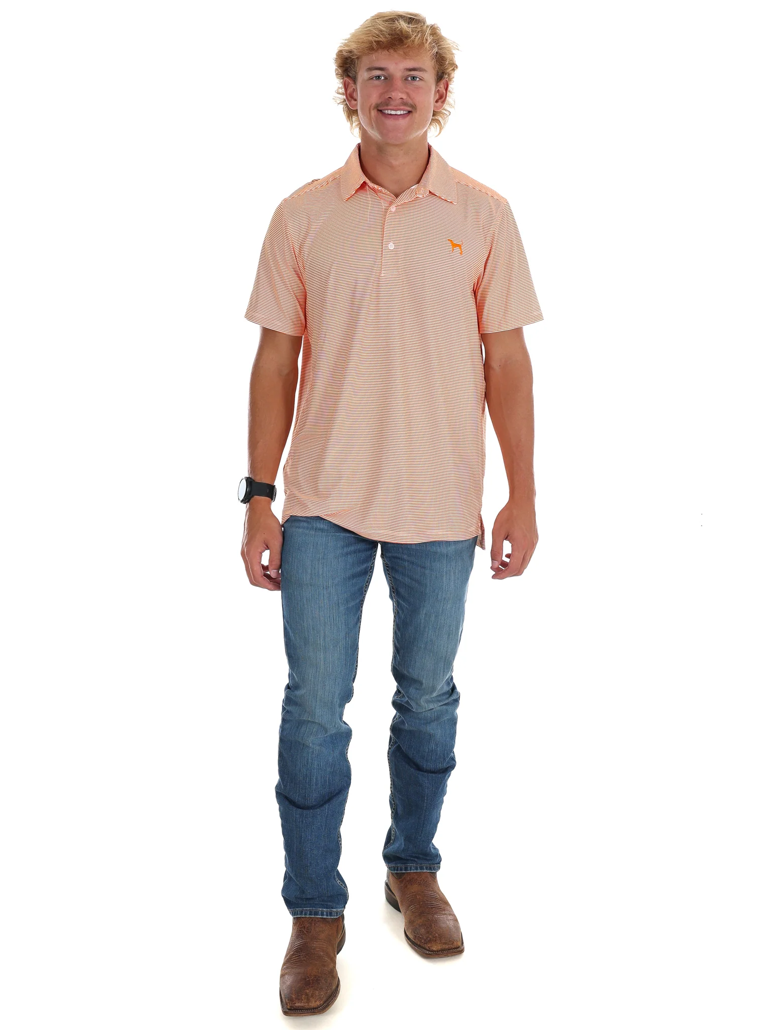 Men's Stripe Hound Dog Polo - Image 6