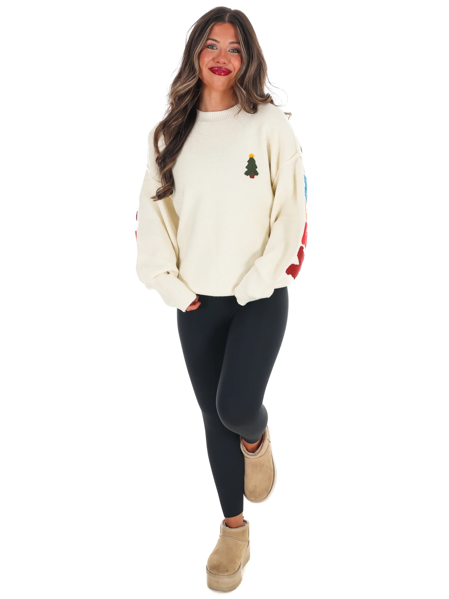 Merry Christmas Multicolor Knit Sweater - Image 18