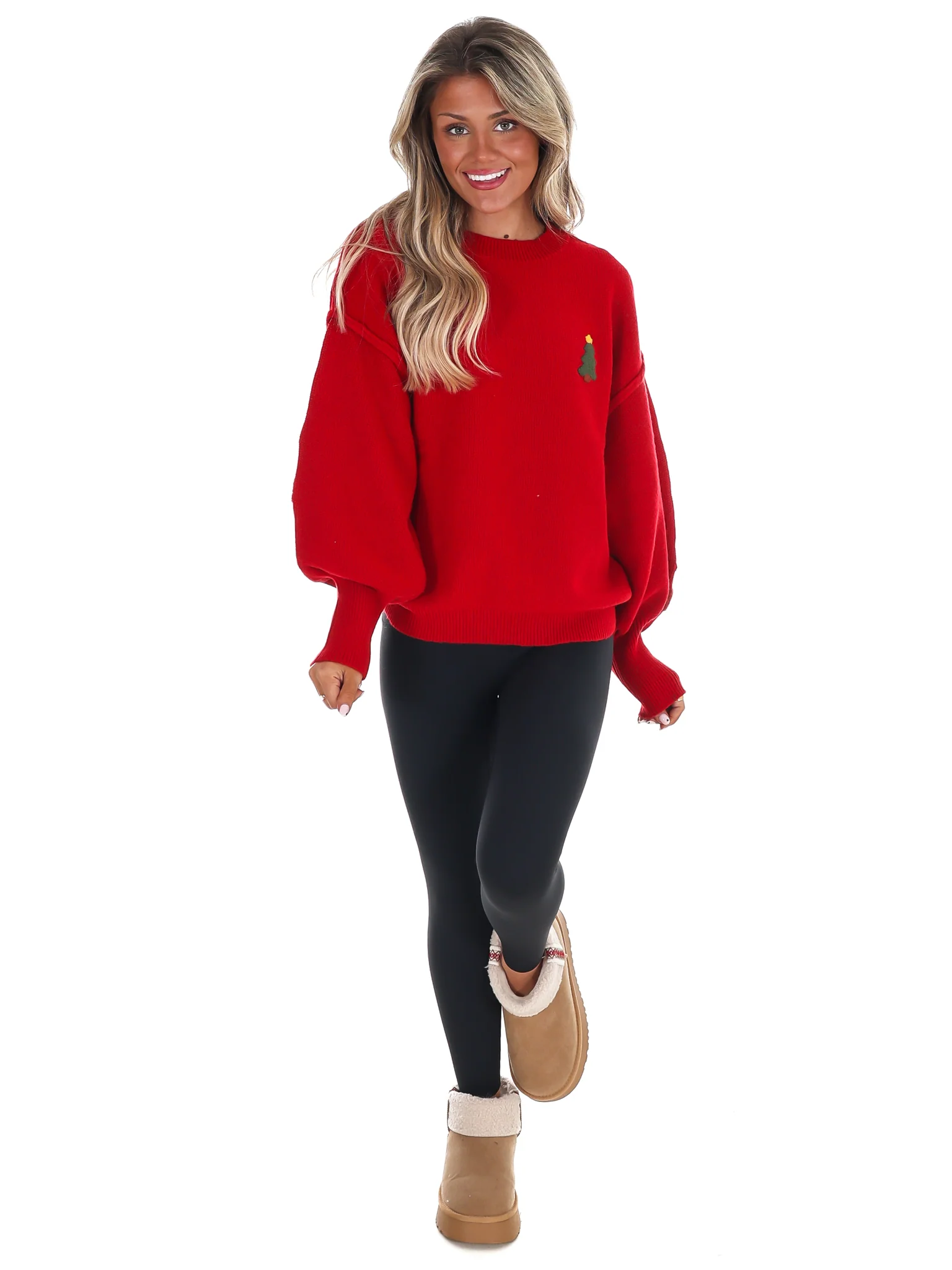 Merry Christmas Multicolor Knit Sweater - Image 2