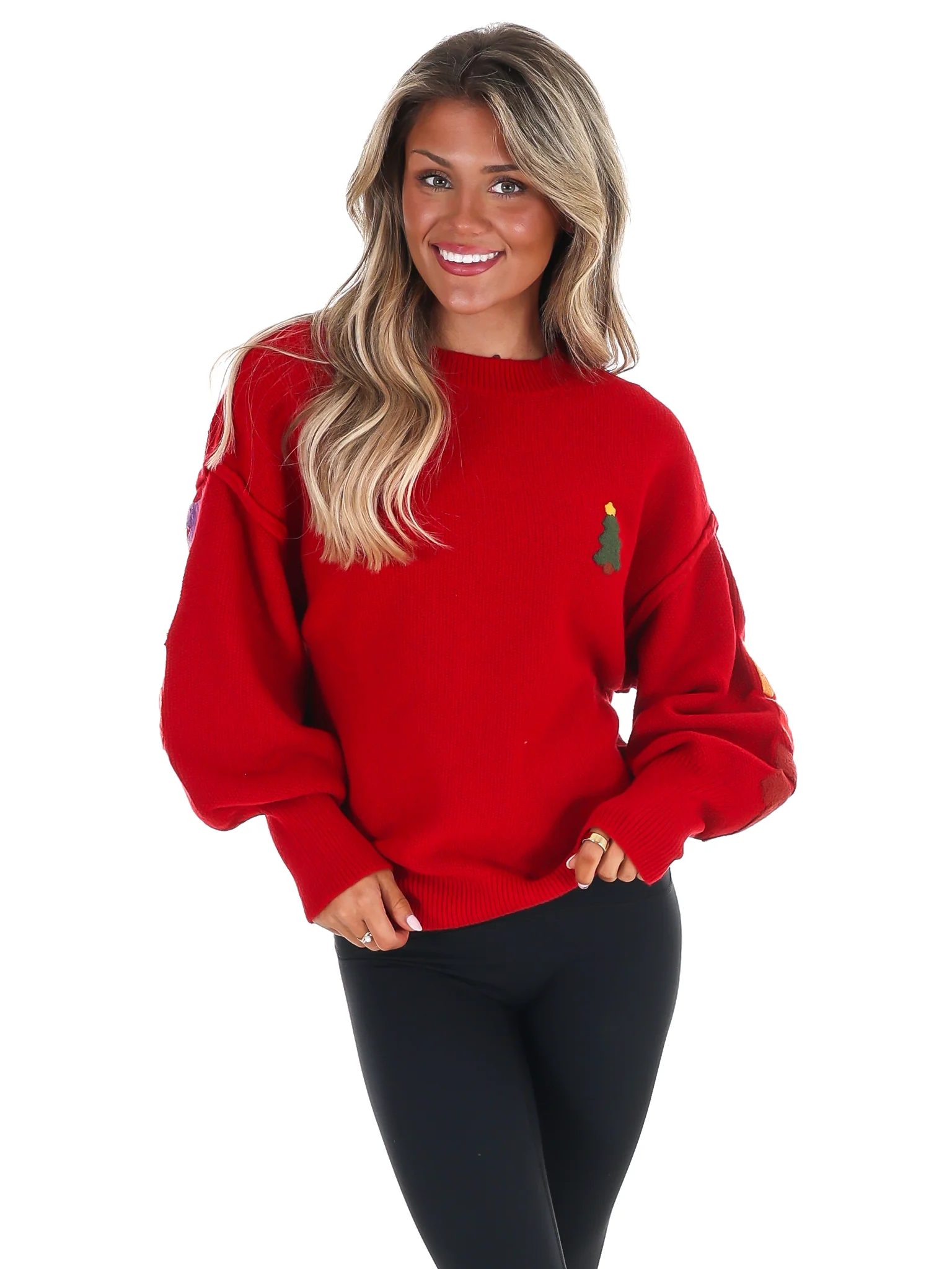 Merry Christmas Multicolor Knit Sweater - Image 5