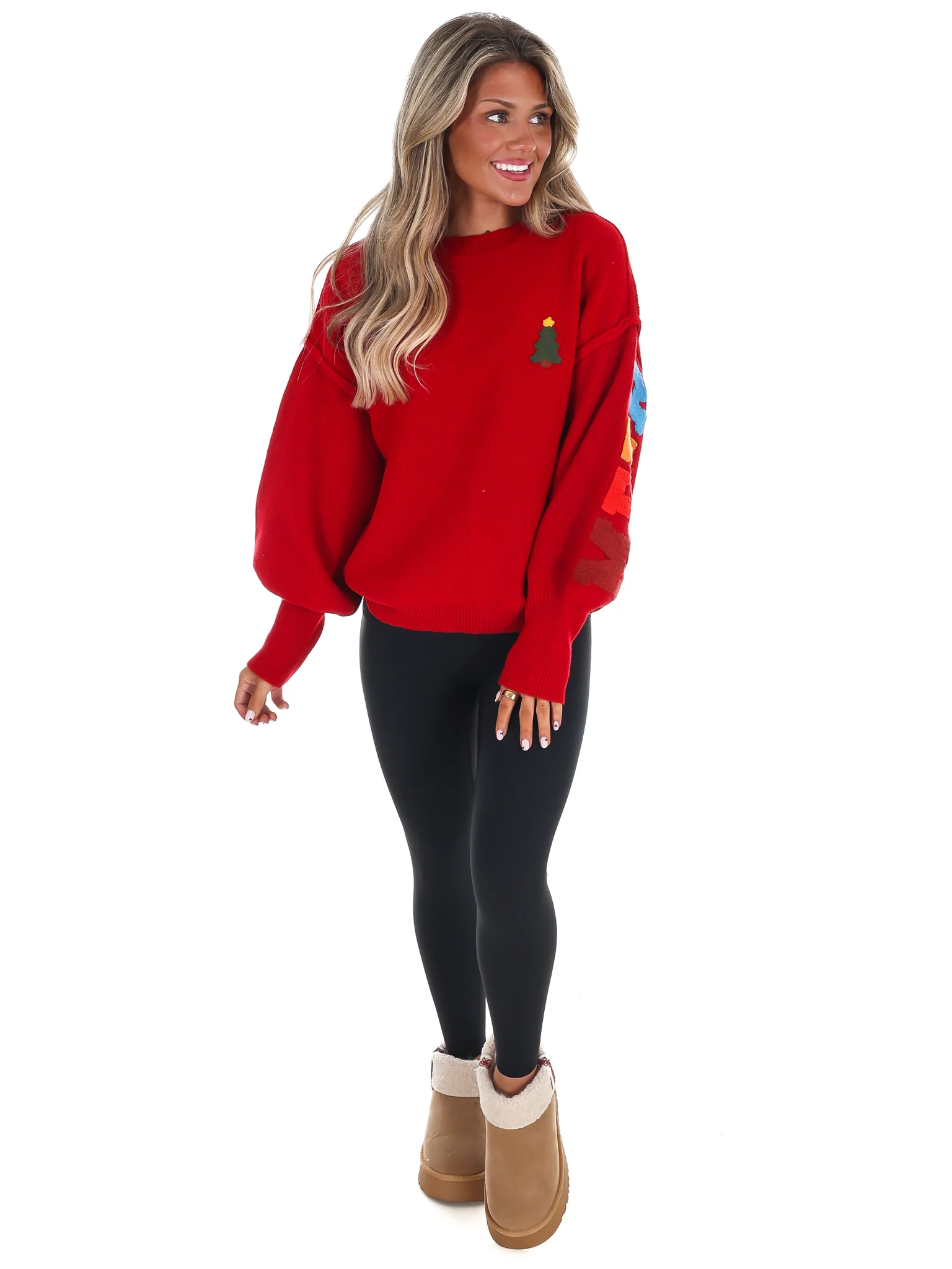 Merry Christmas Multicolor Knit Sweater - Image 6