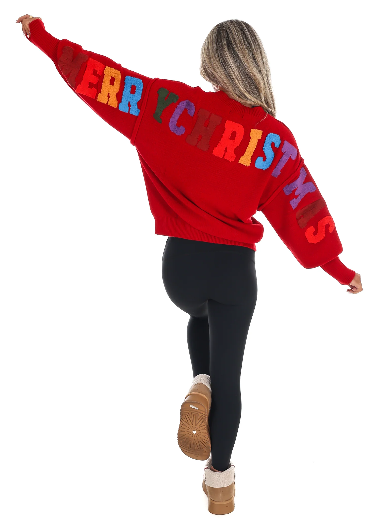 Merry Christmas Multicolor Knit Sweater - Image 9