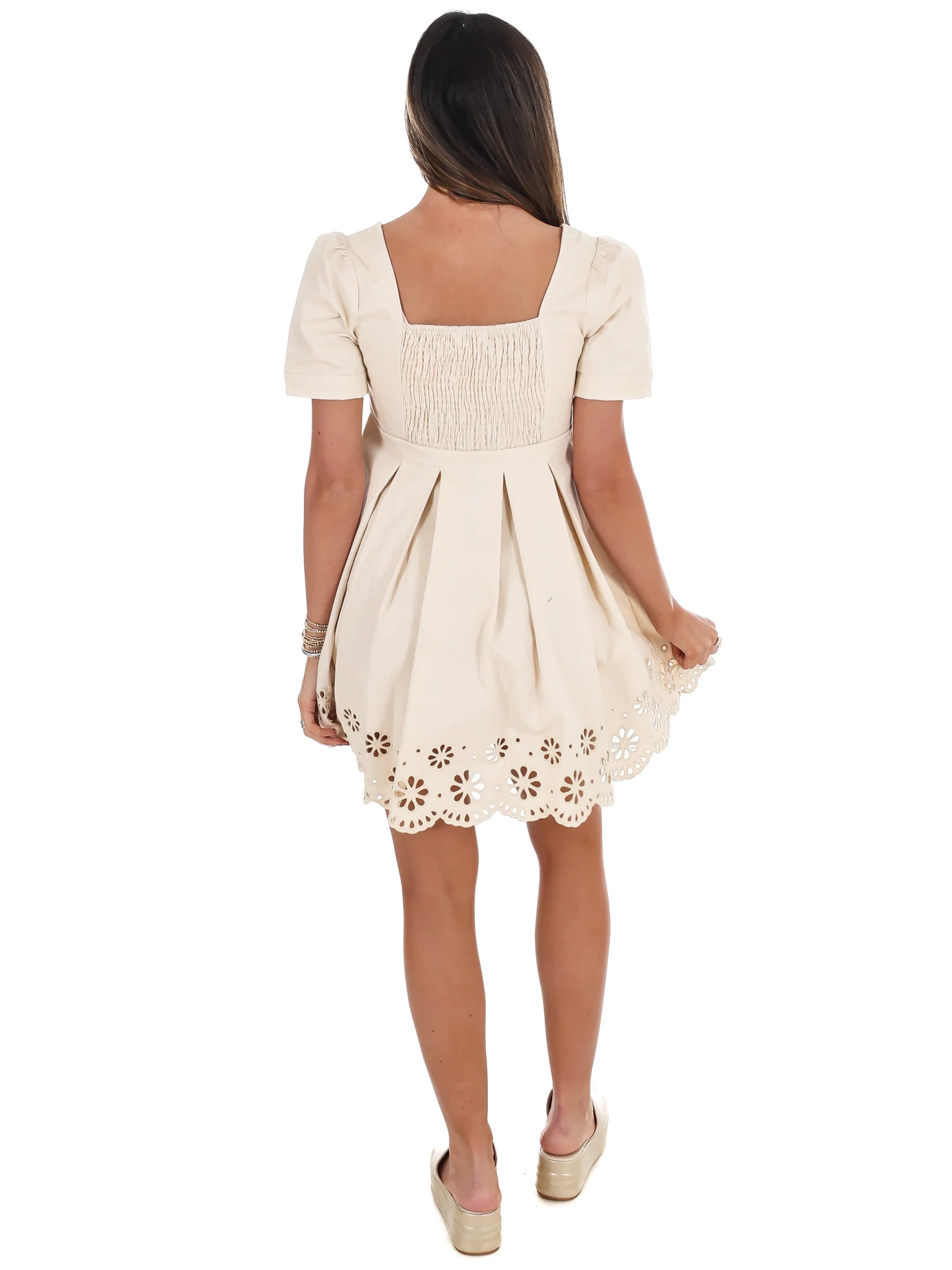 Met Your Match Eyelet Mini Dress - Image 8