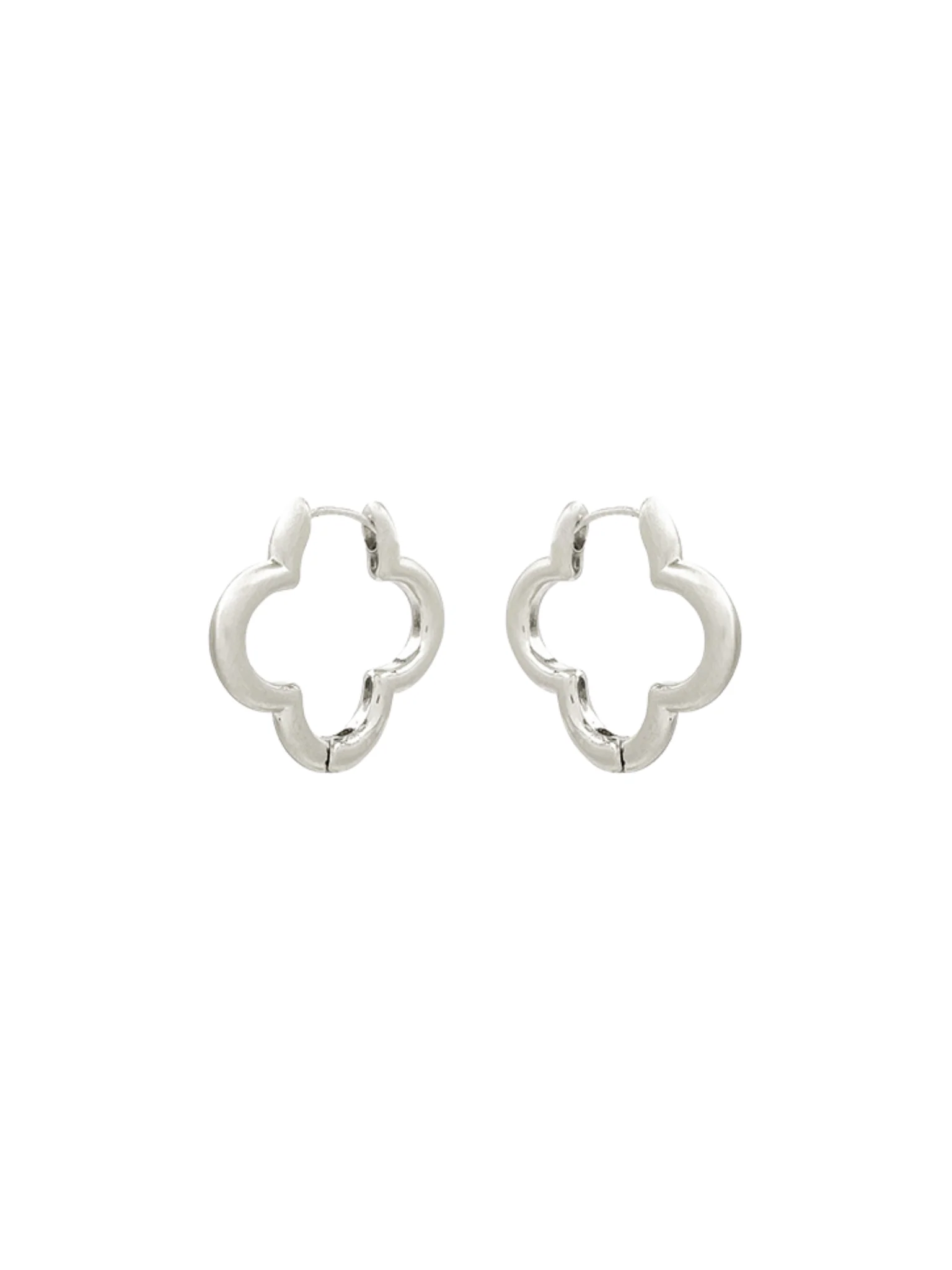 Metal Clover Pin Catch Earring - Image 2