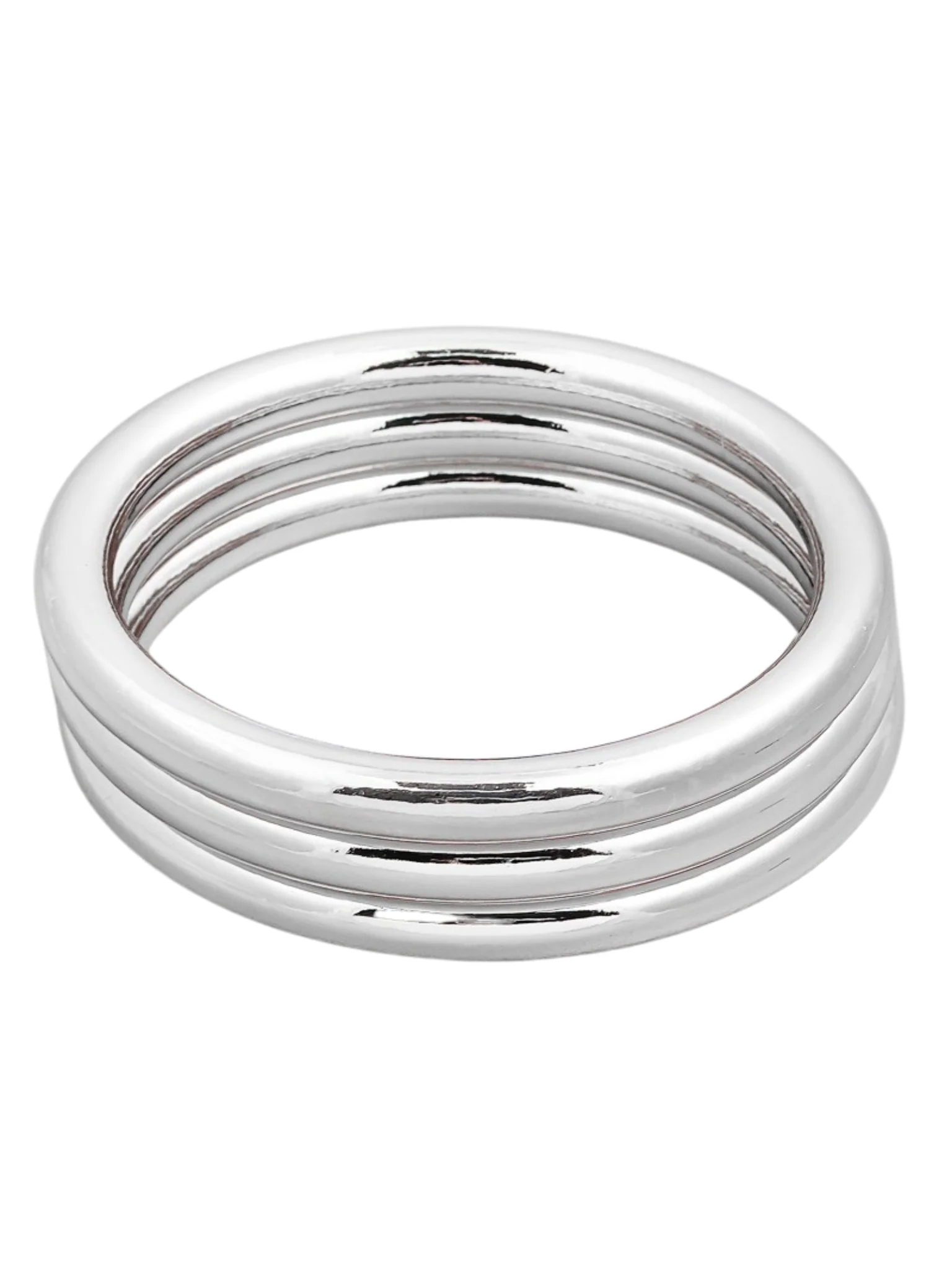 Metallic Triple Bangle Bracelet - Image 2