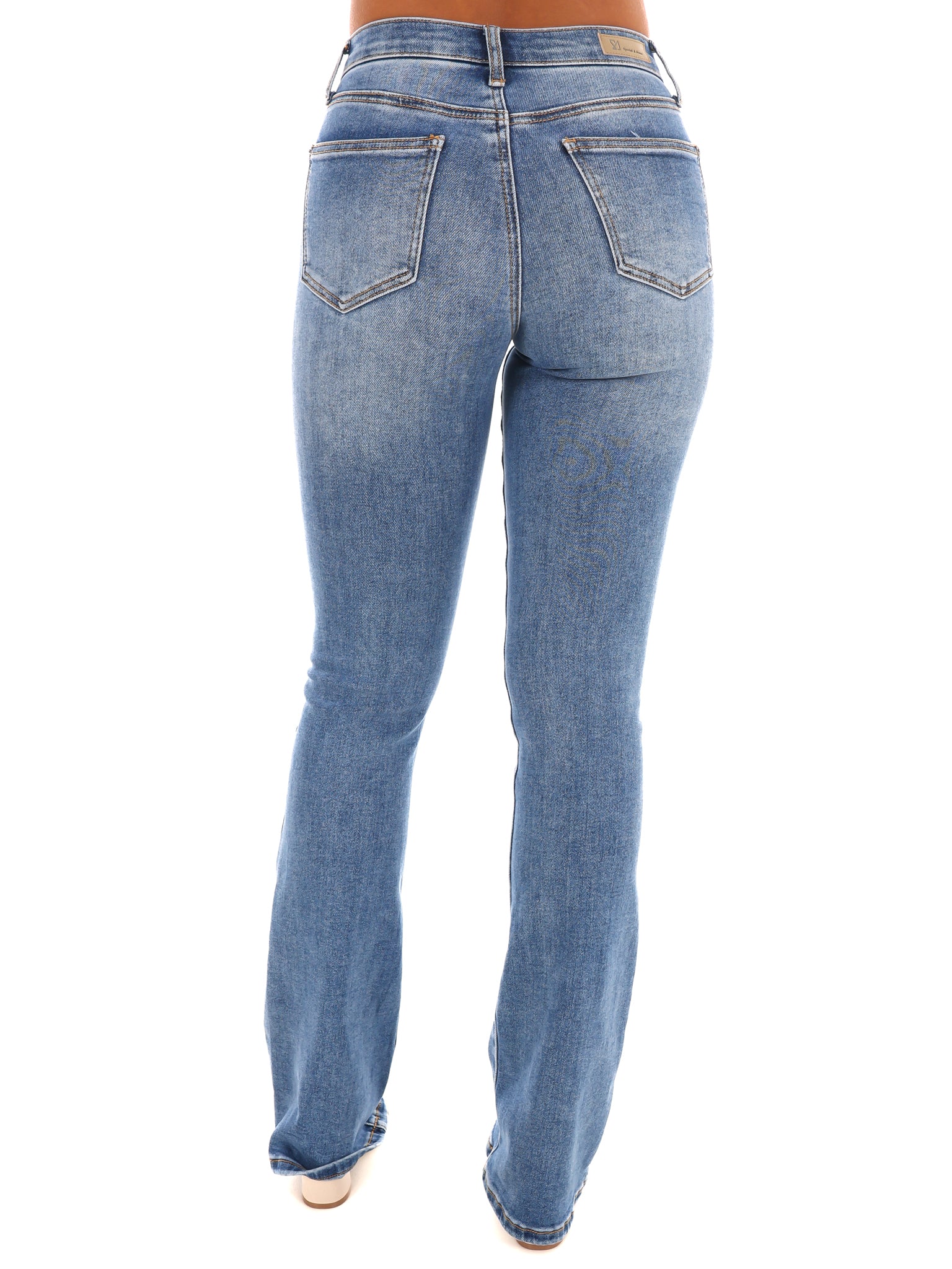 Mid Rise Skinny Bootcut Jeans - Image 4