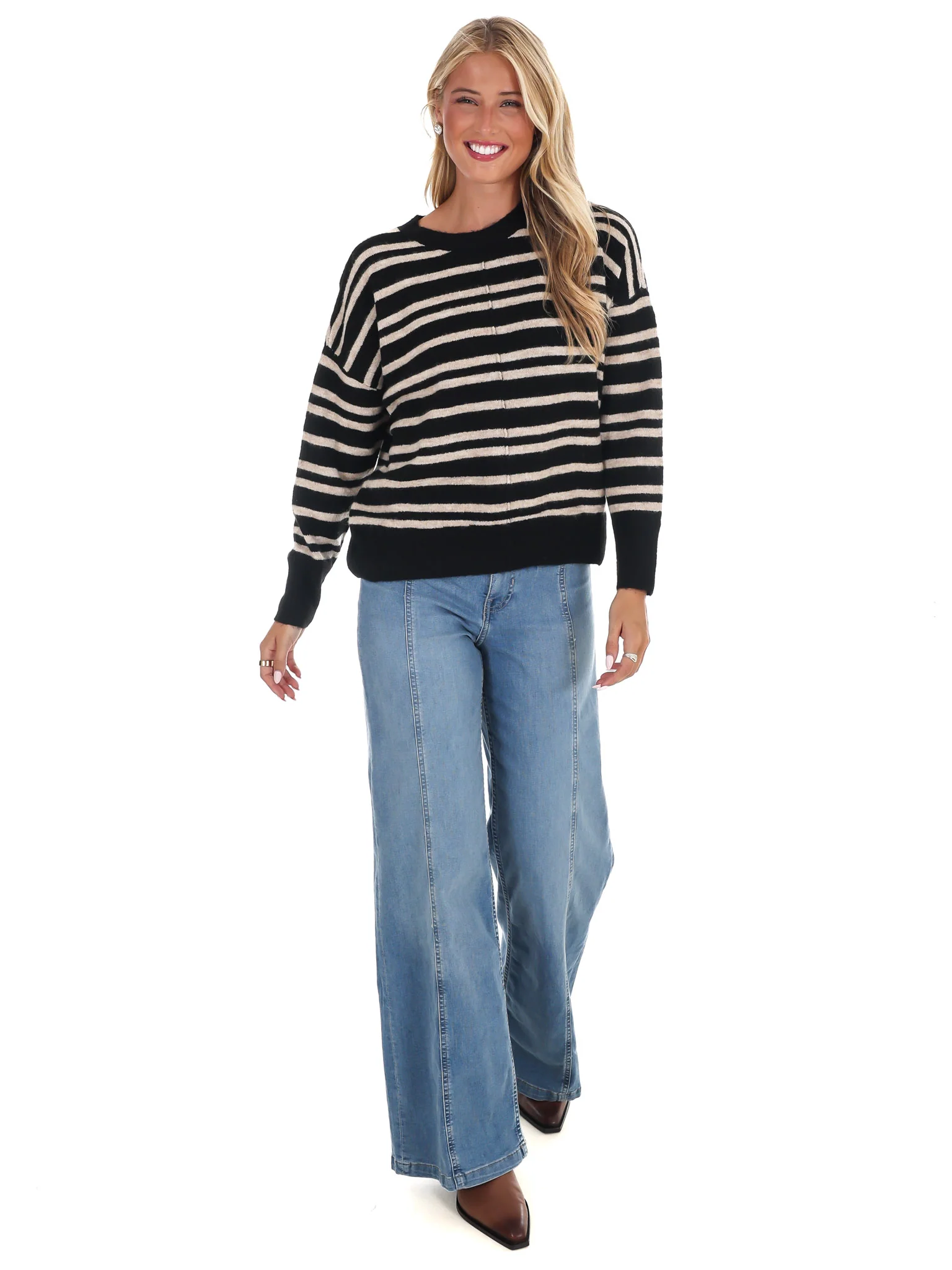 Midnight Muse Stripe Sweater - Image 4