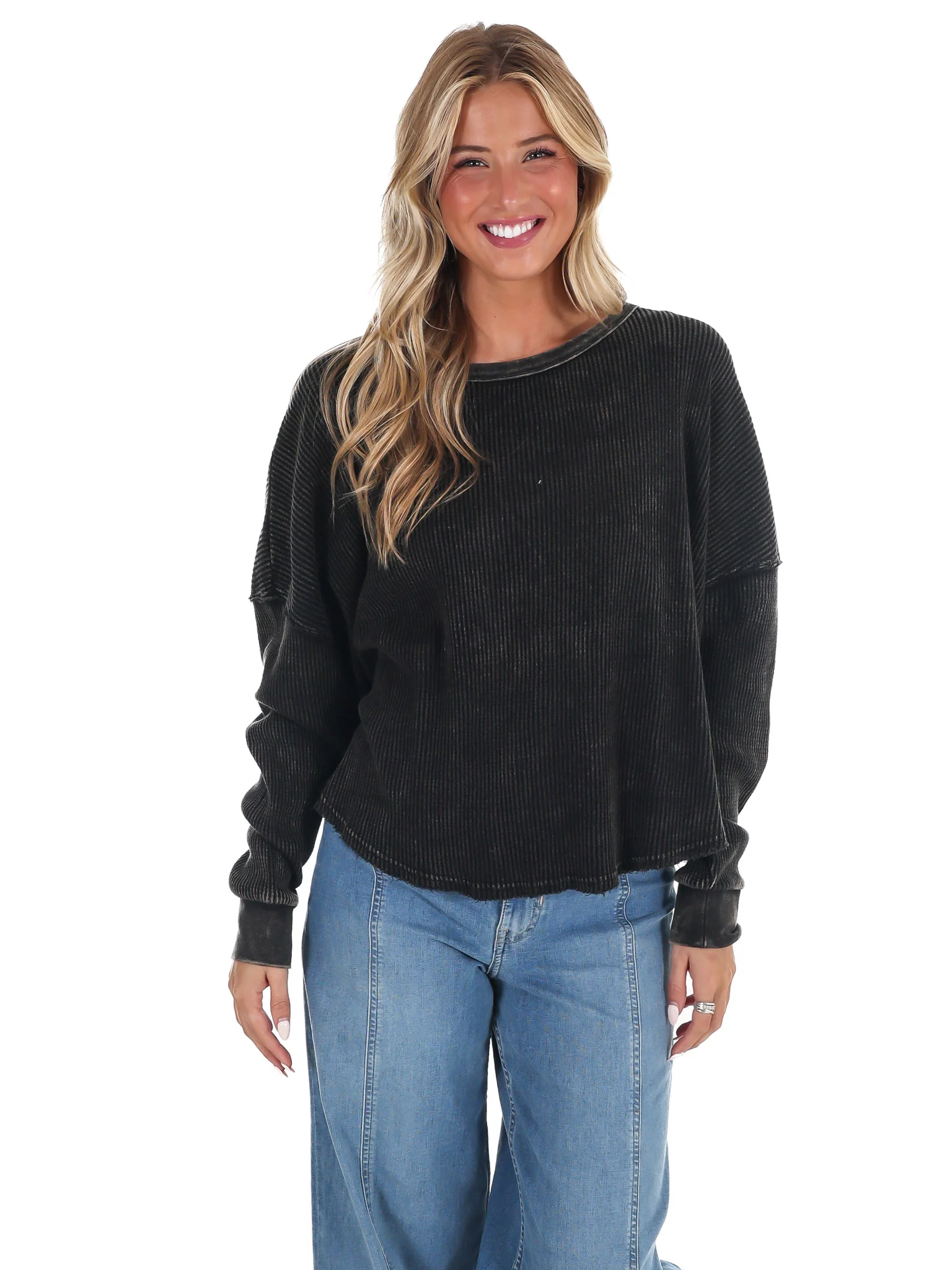 Mineral Mist Waffle Knit Top - Image 15