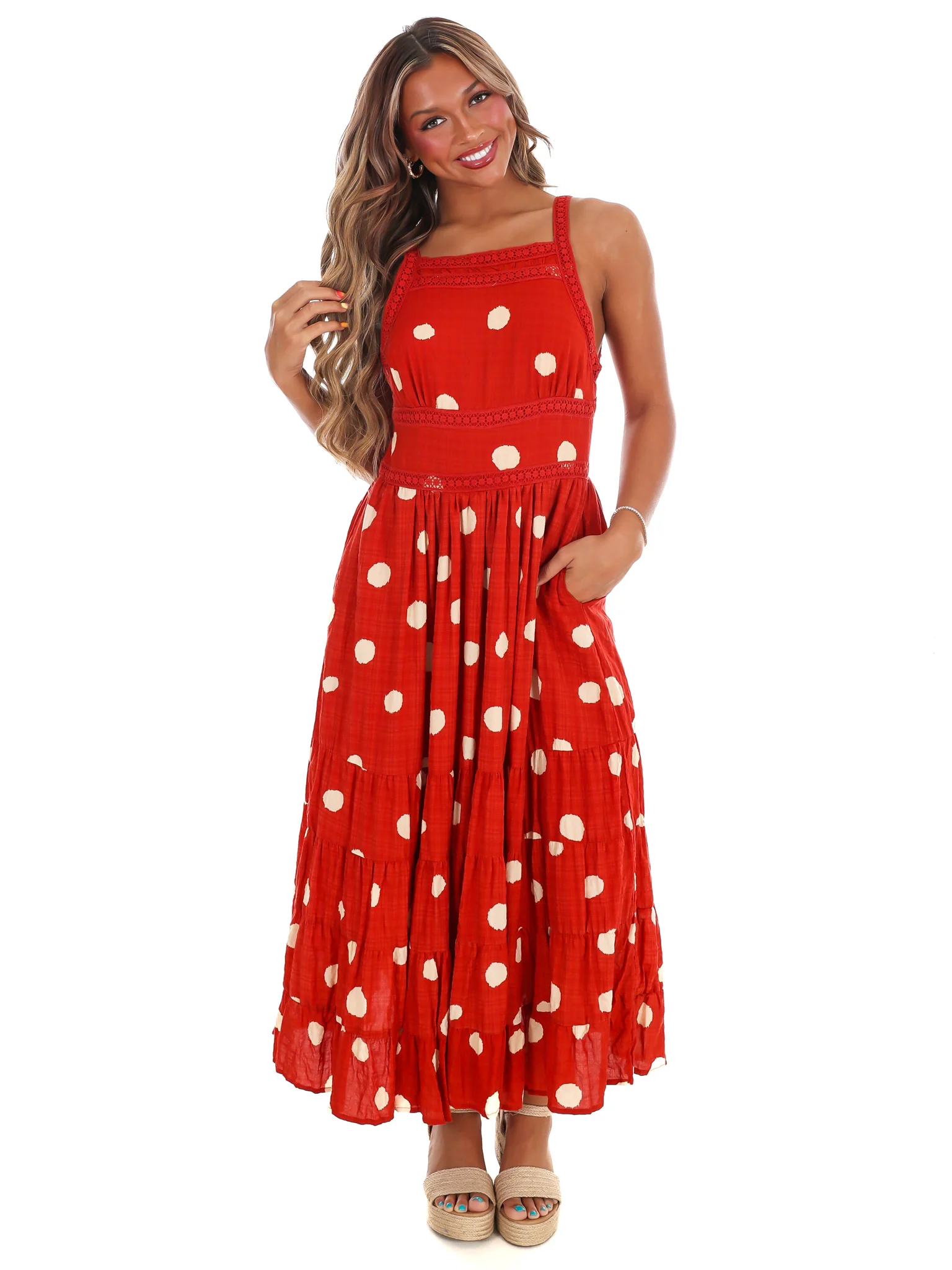 More Than Words Polka Dot Maxi Dress - Image 3