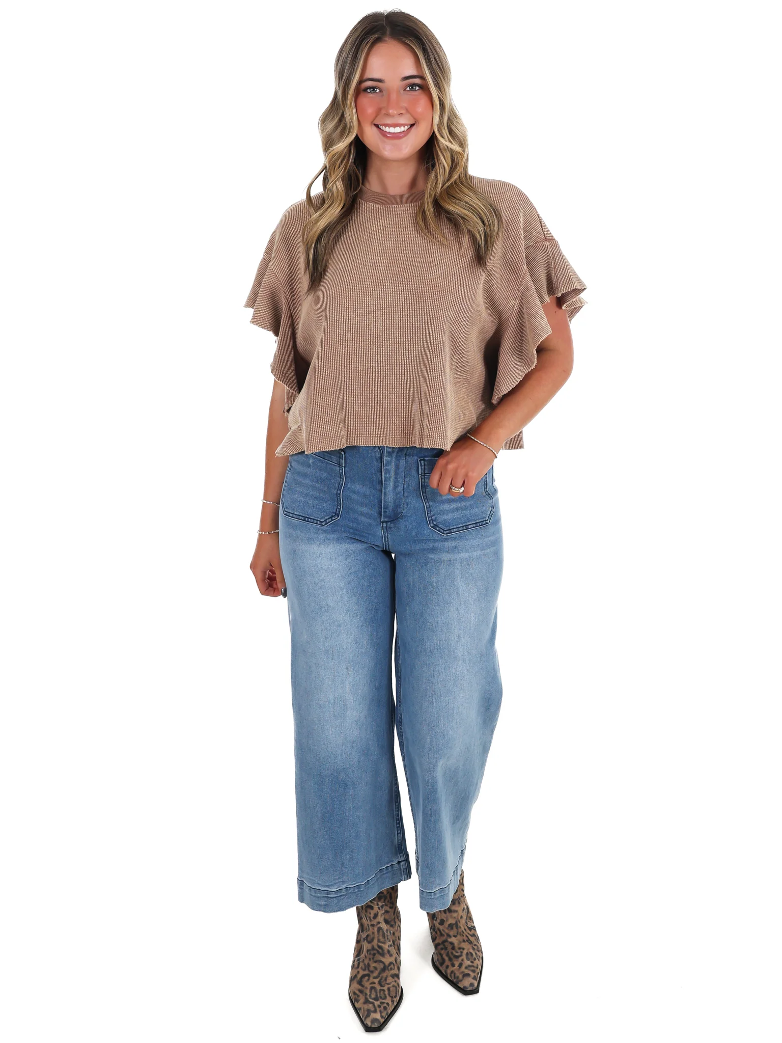 Morning Brew Waffle Knit Top - Image 22