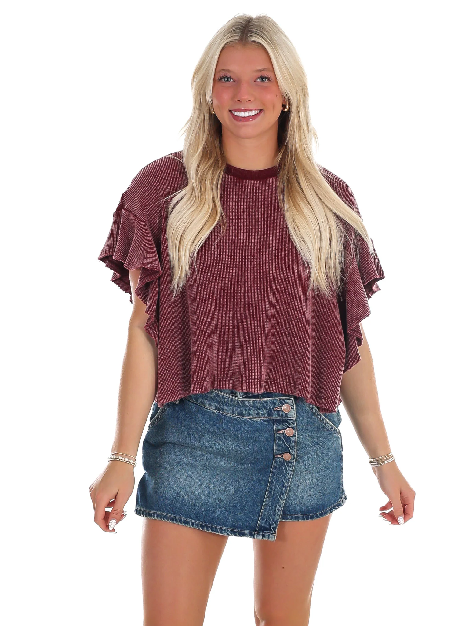 Morning Brew Waffle Knit Top - Image 3