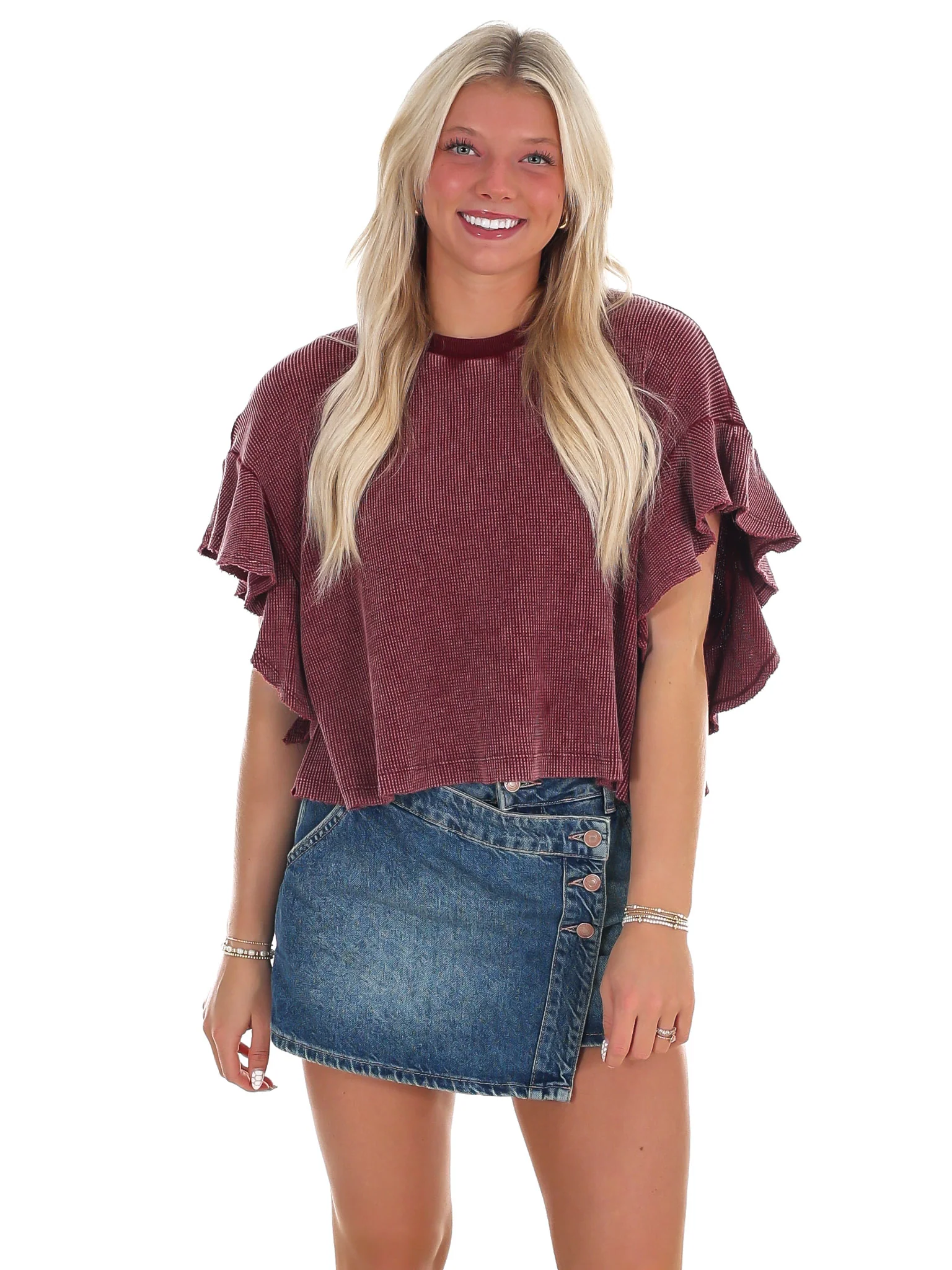 Morning Brew Waffle Knit Top - Image 5