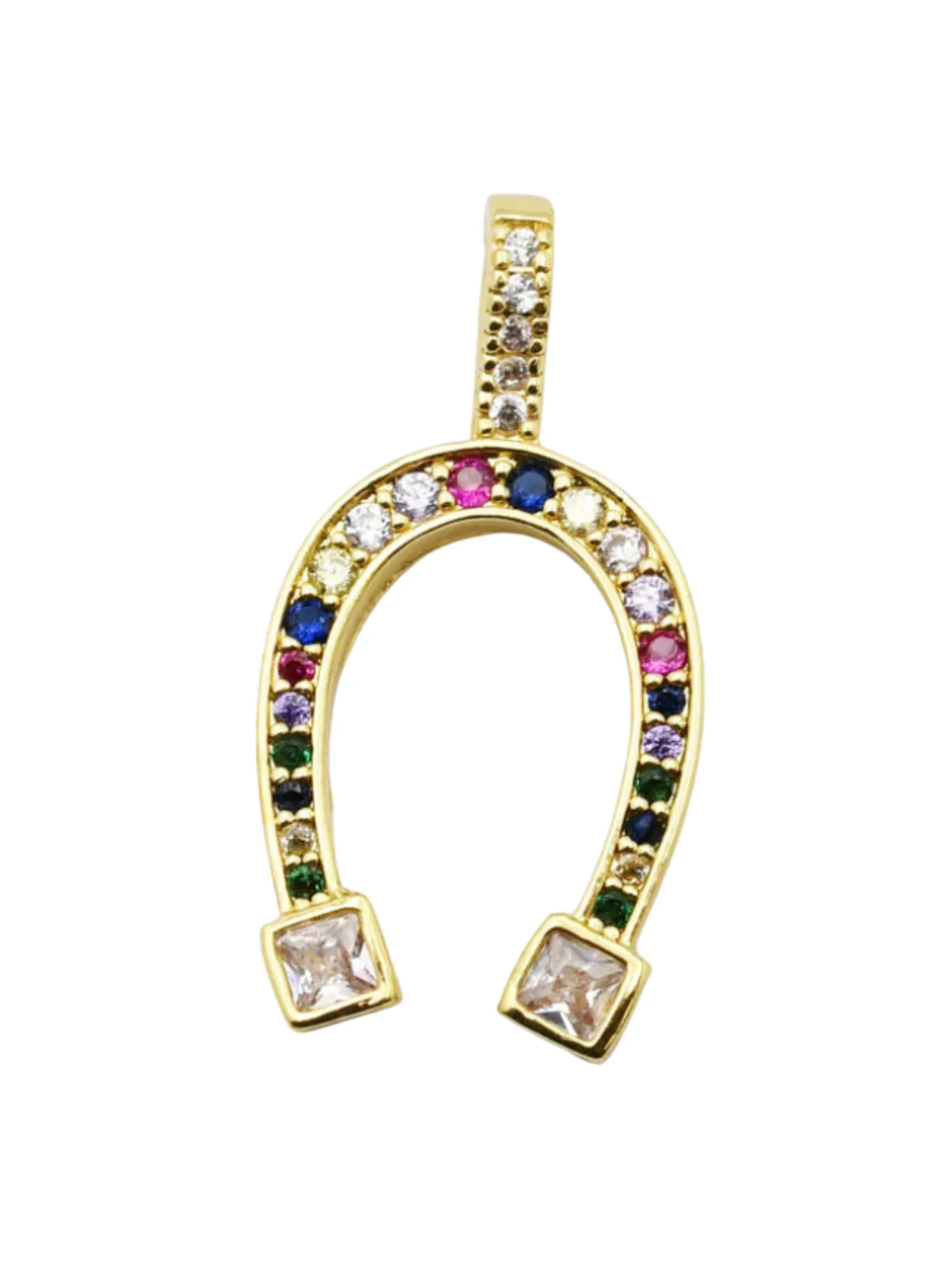 Multi Color Horseshoe Charm