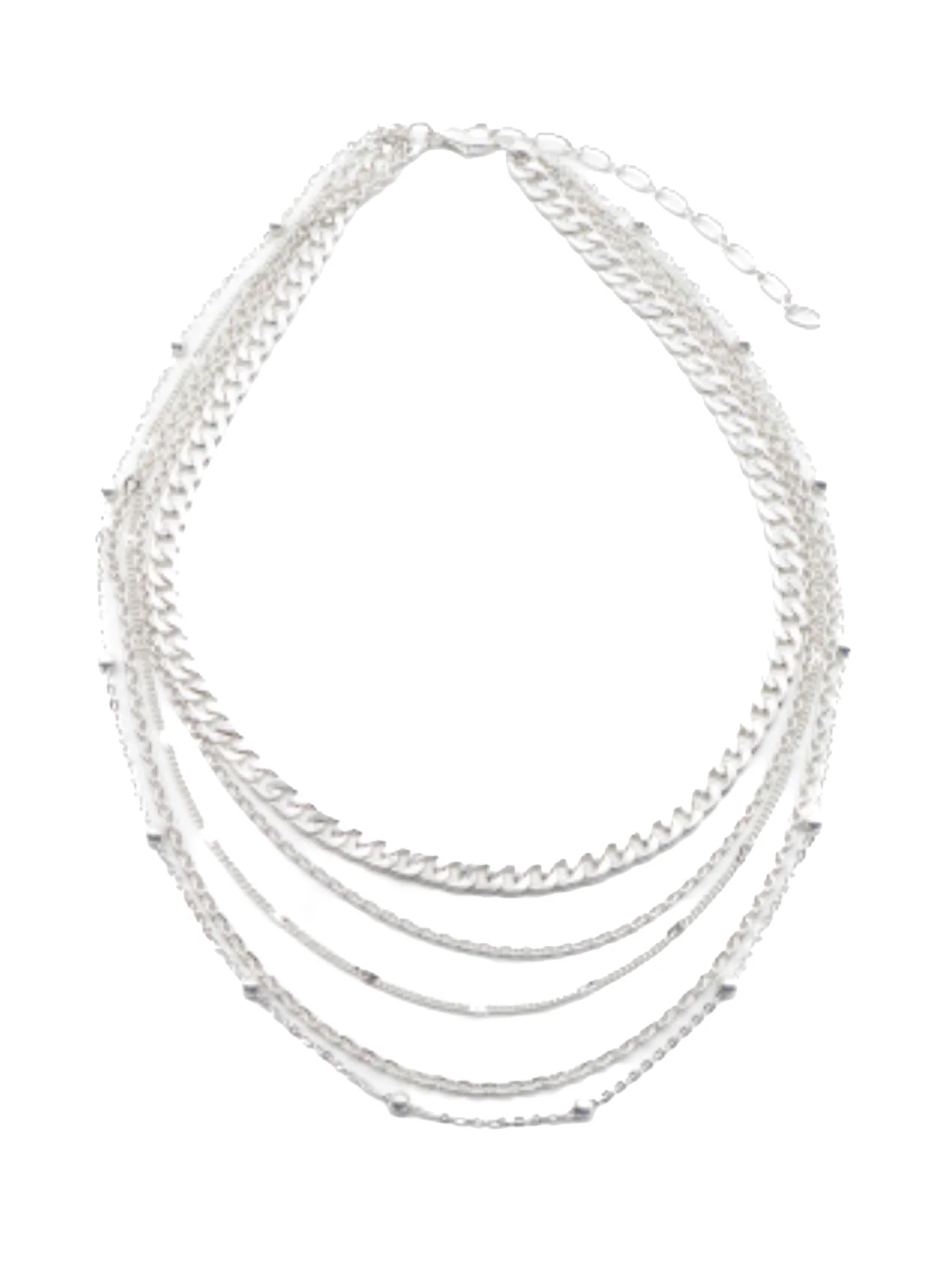 Multi Layered Metal Necklace - Image 3