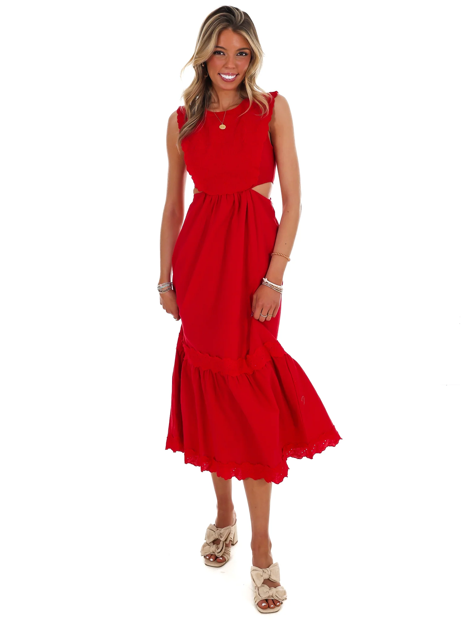 Must Be Love Embroidered Cut Out Maxi Dress - Image 7