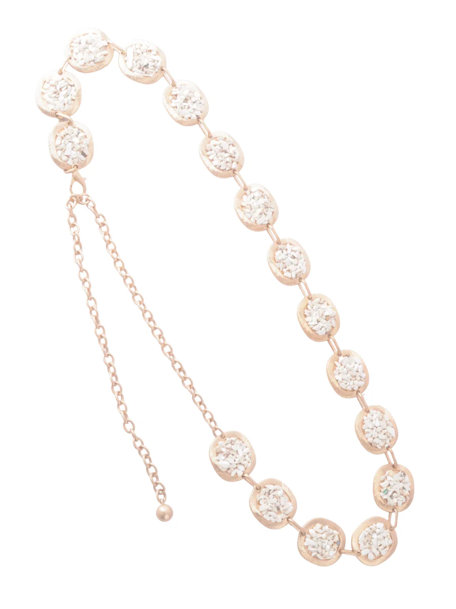 Natural Textured Granular Pebble Chain Belt