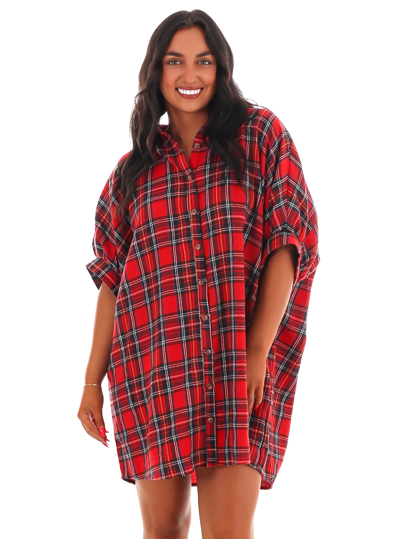 Need it All Plaid Shirt Dress - Image 3