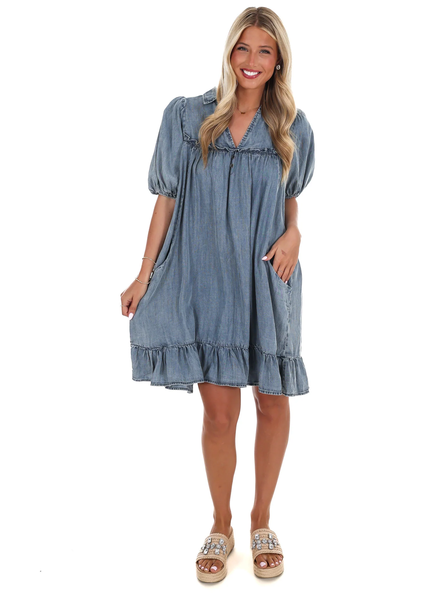 Never Break Your Heart Denim Dress - Image 2