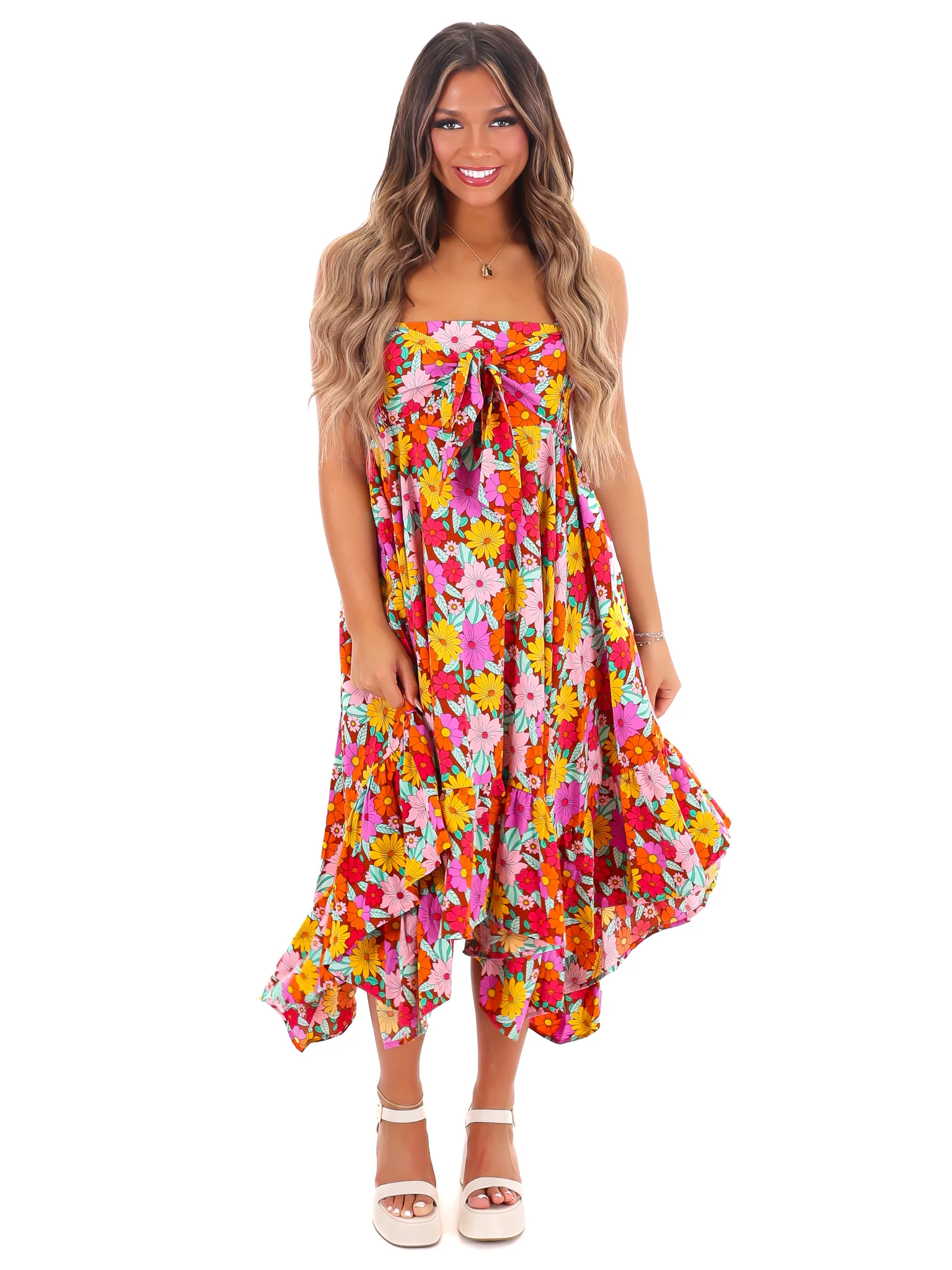 Never Let Go Floral Midi Dress - Image 10