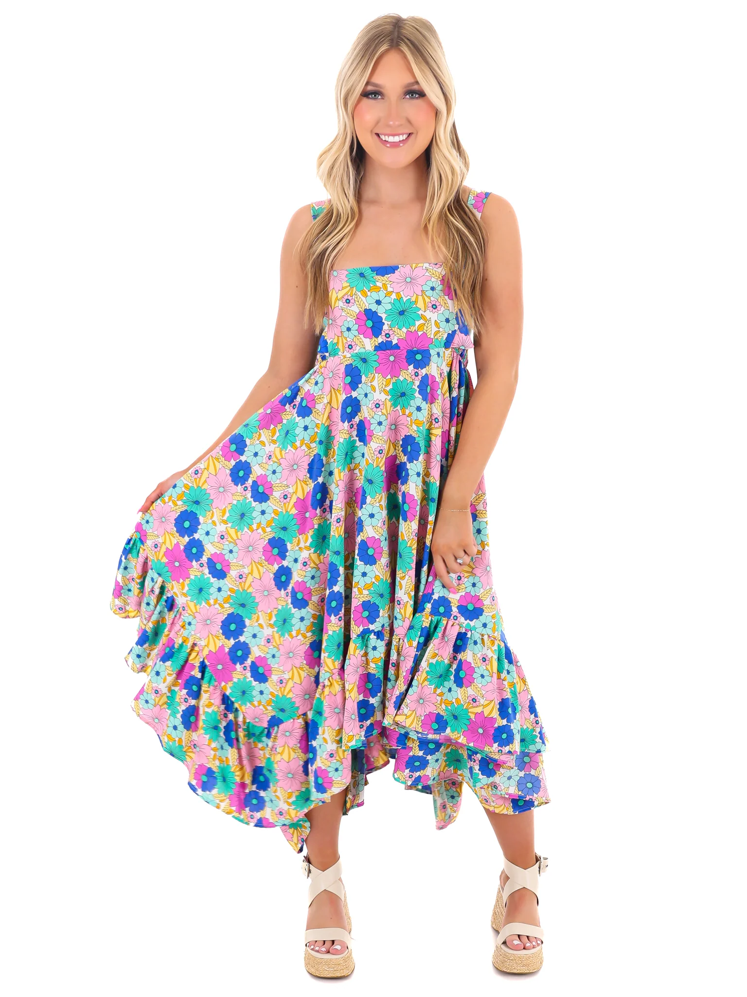 Never Let Go Floral Midi Dress - Image 3