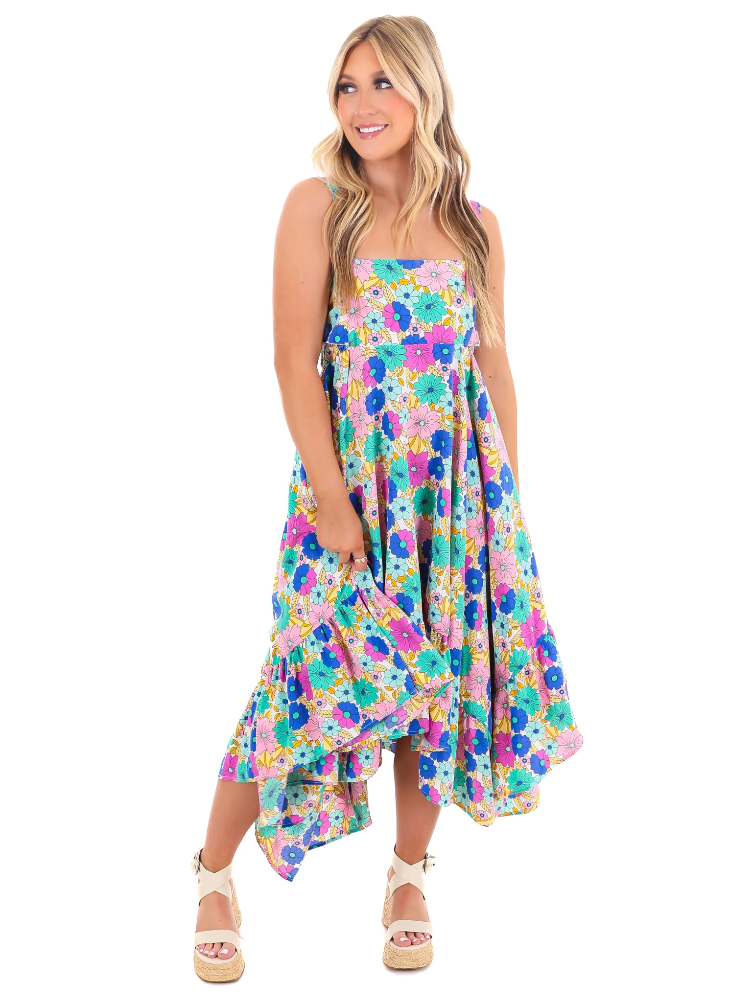 Never Let Go Floral Midi Dress - Image 4