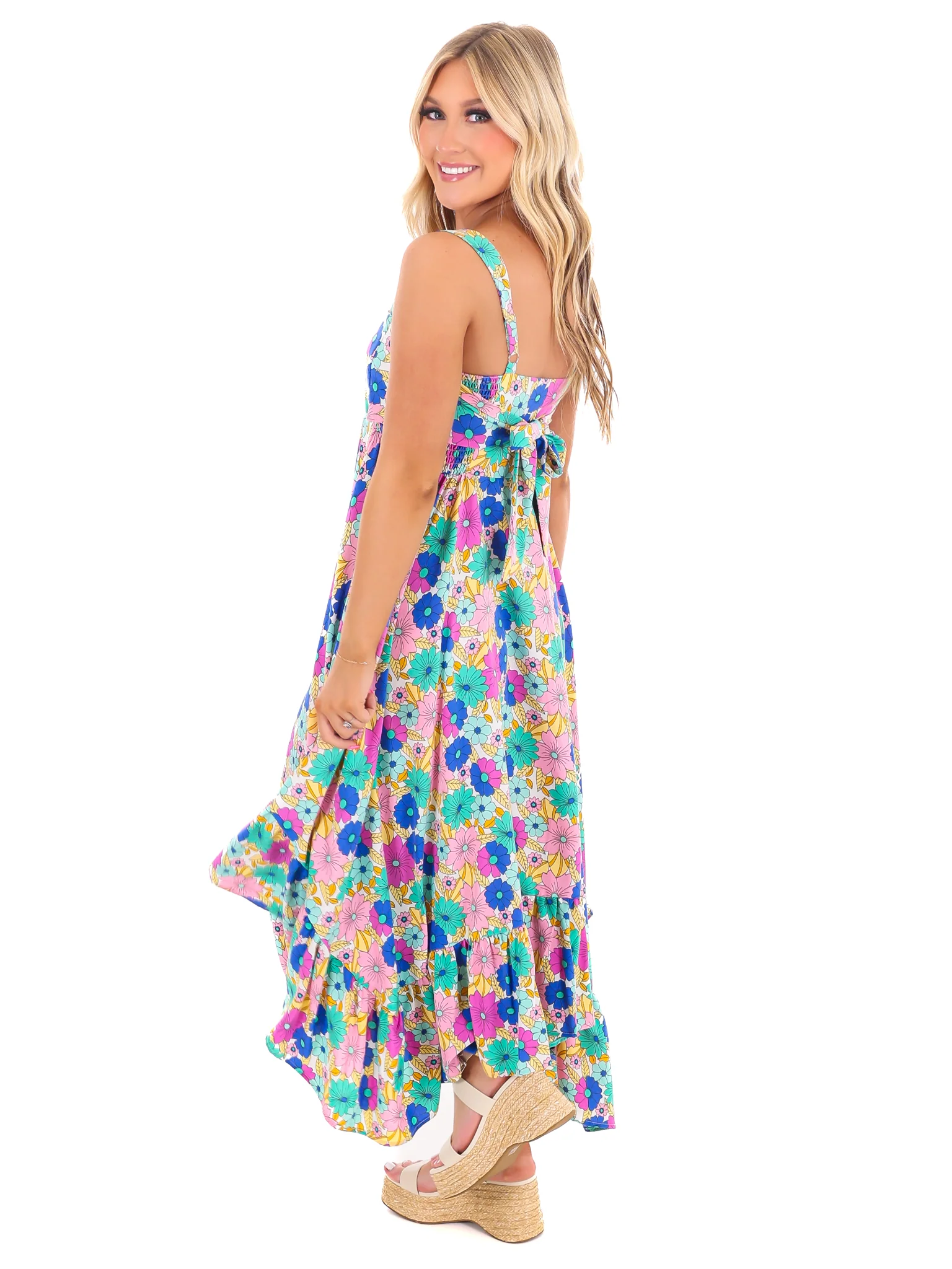 Never Let Go Floral Midi Dress - Image 6