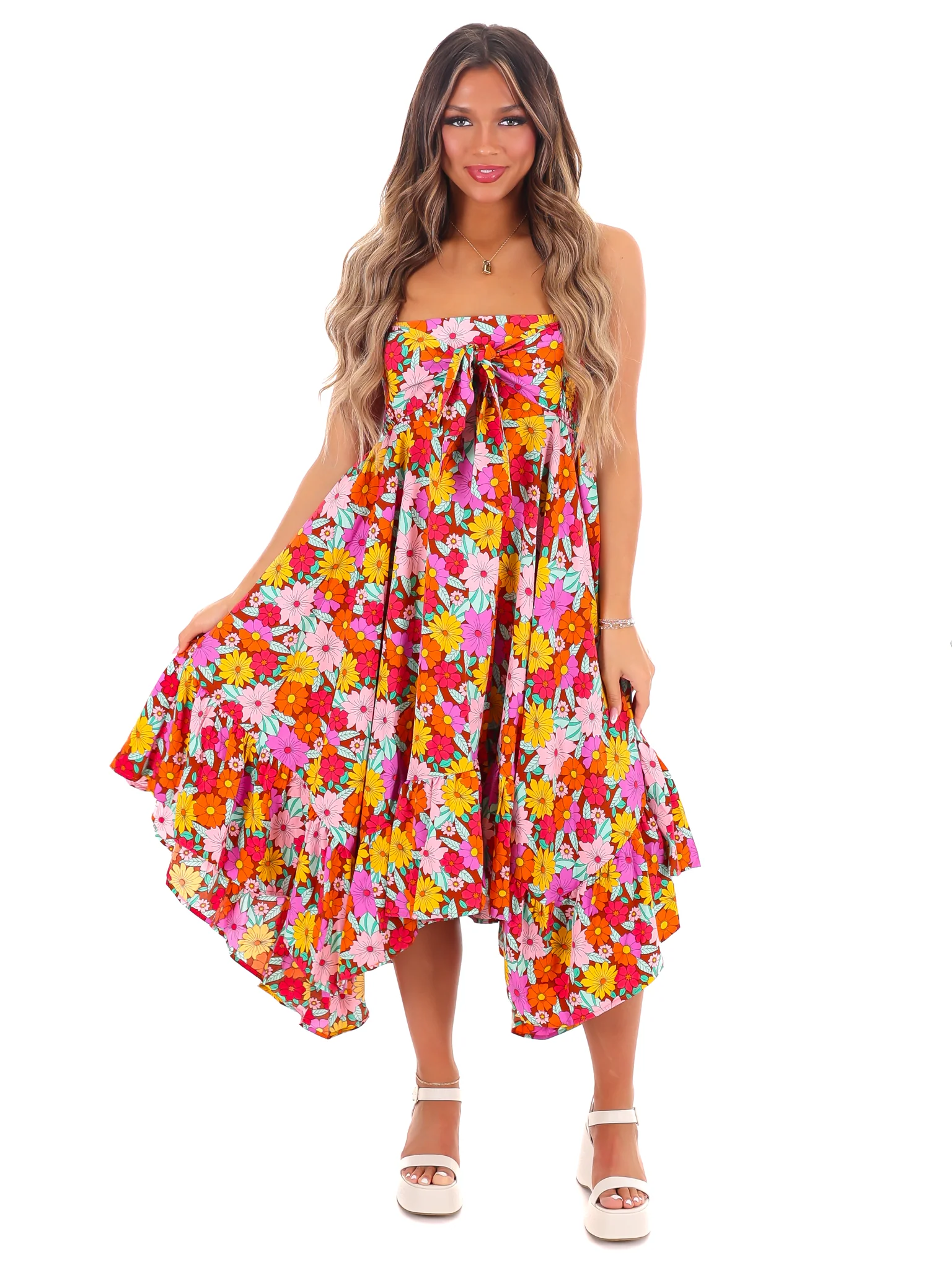 Never Let Go Floral Midi Dress - Image 9