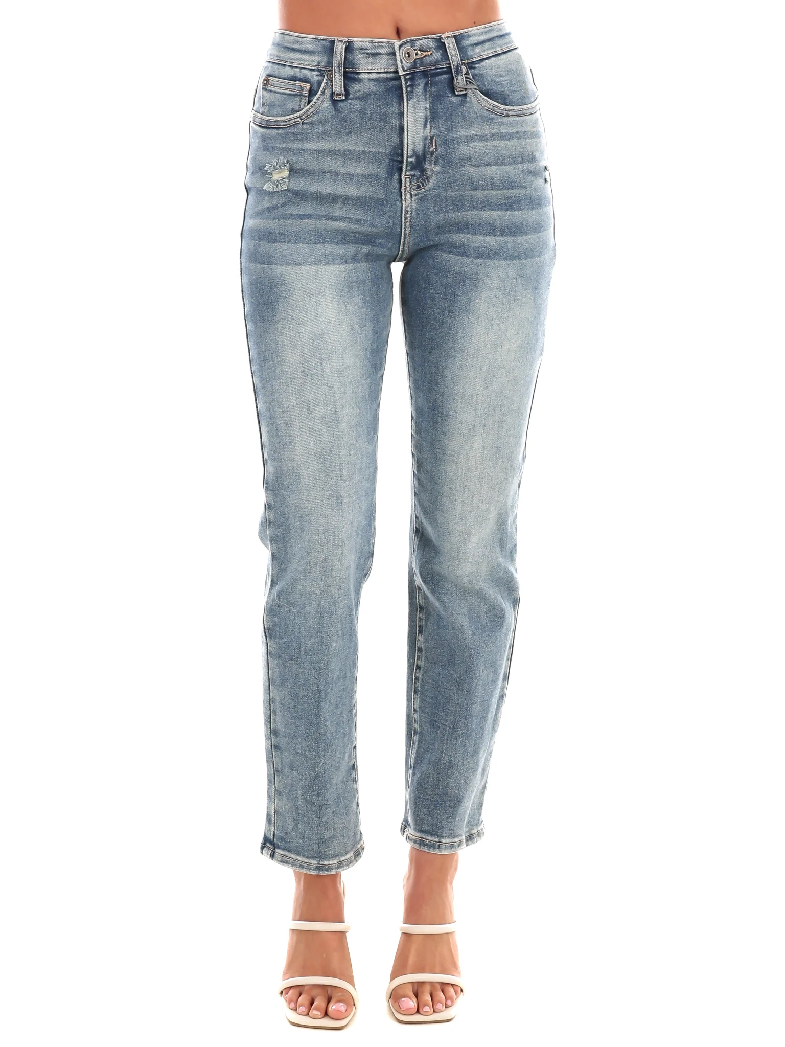 Never Stop High Rise Slim Straight Jeans - Image 3