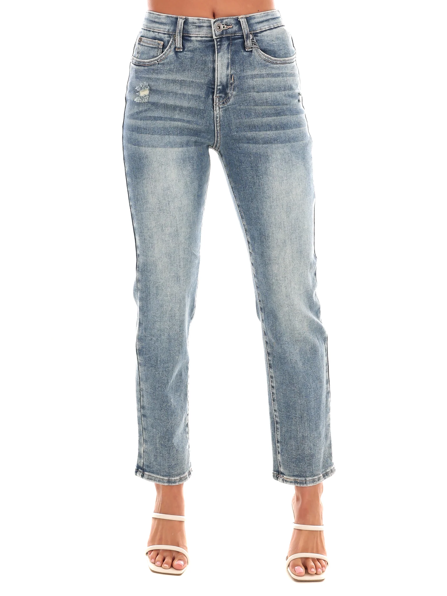 Never Stop High Rise Slim Straight Jeans - Image 4